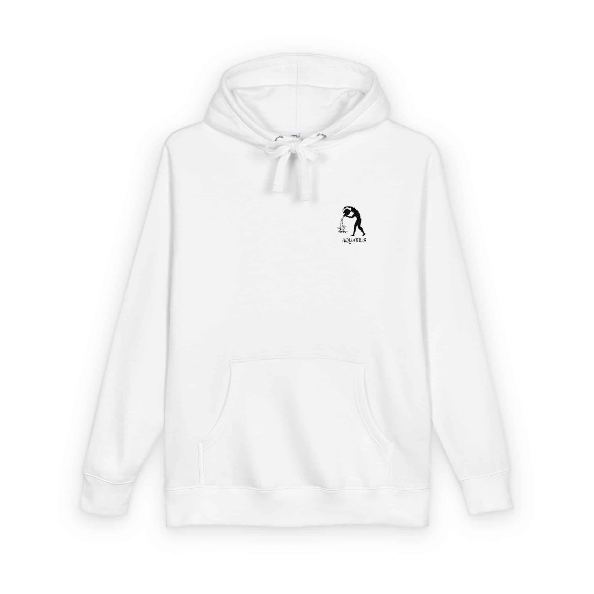 Aquarius Zodiac Sign Unisex Fleece Hoodie - Image 2
