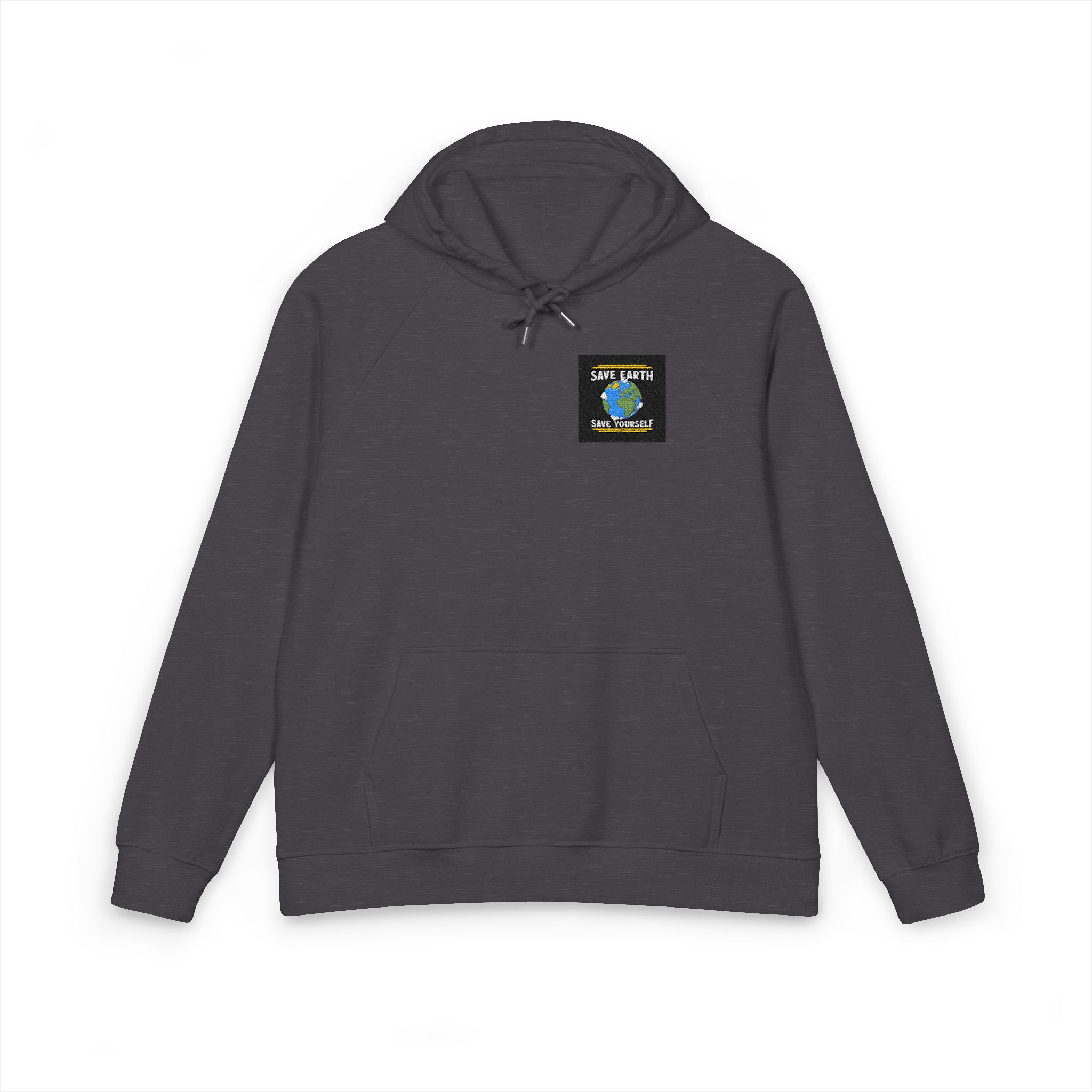 Earthday Design Unisex Eco Raglan Hoodie Embroidery - Image 9