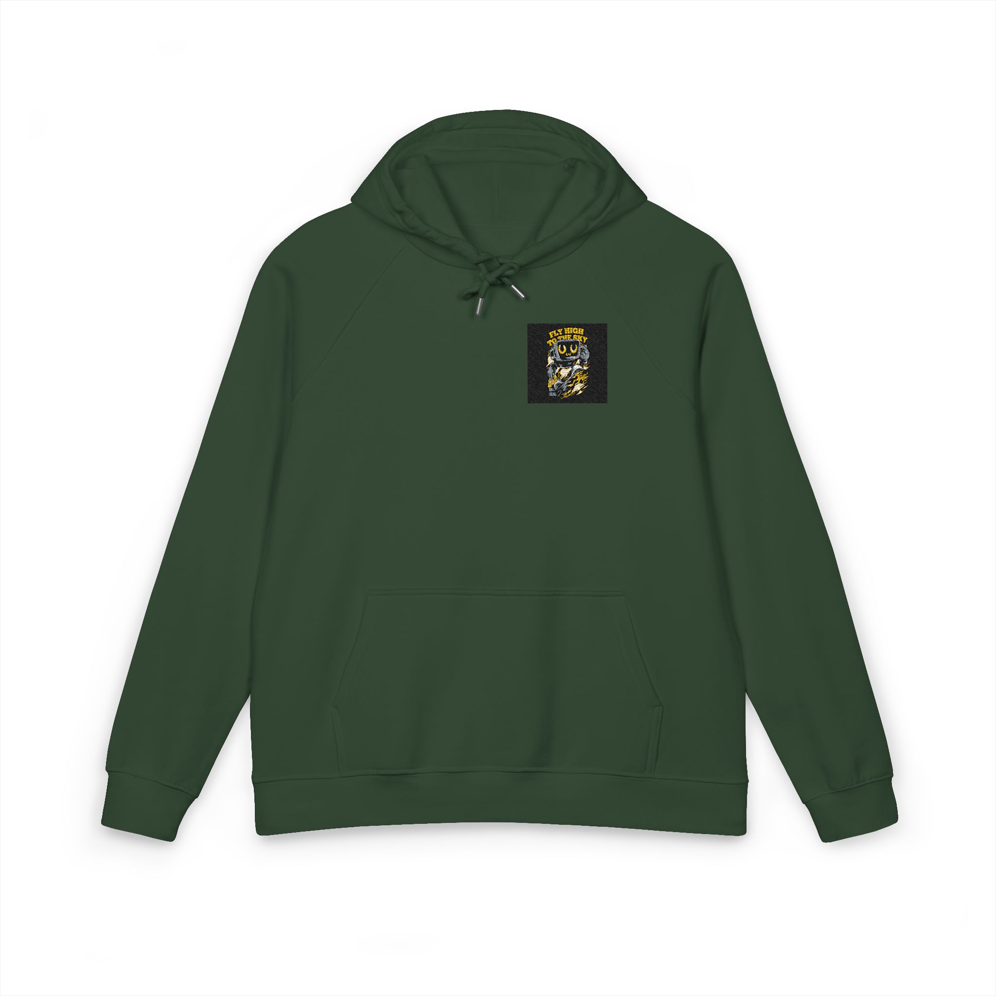 Fly High To the Sky Unisex Eco Raglan Hoodie Embroidery - Image 13