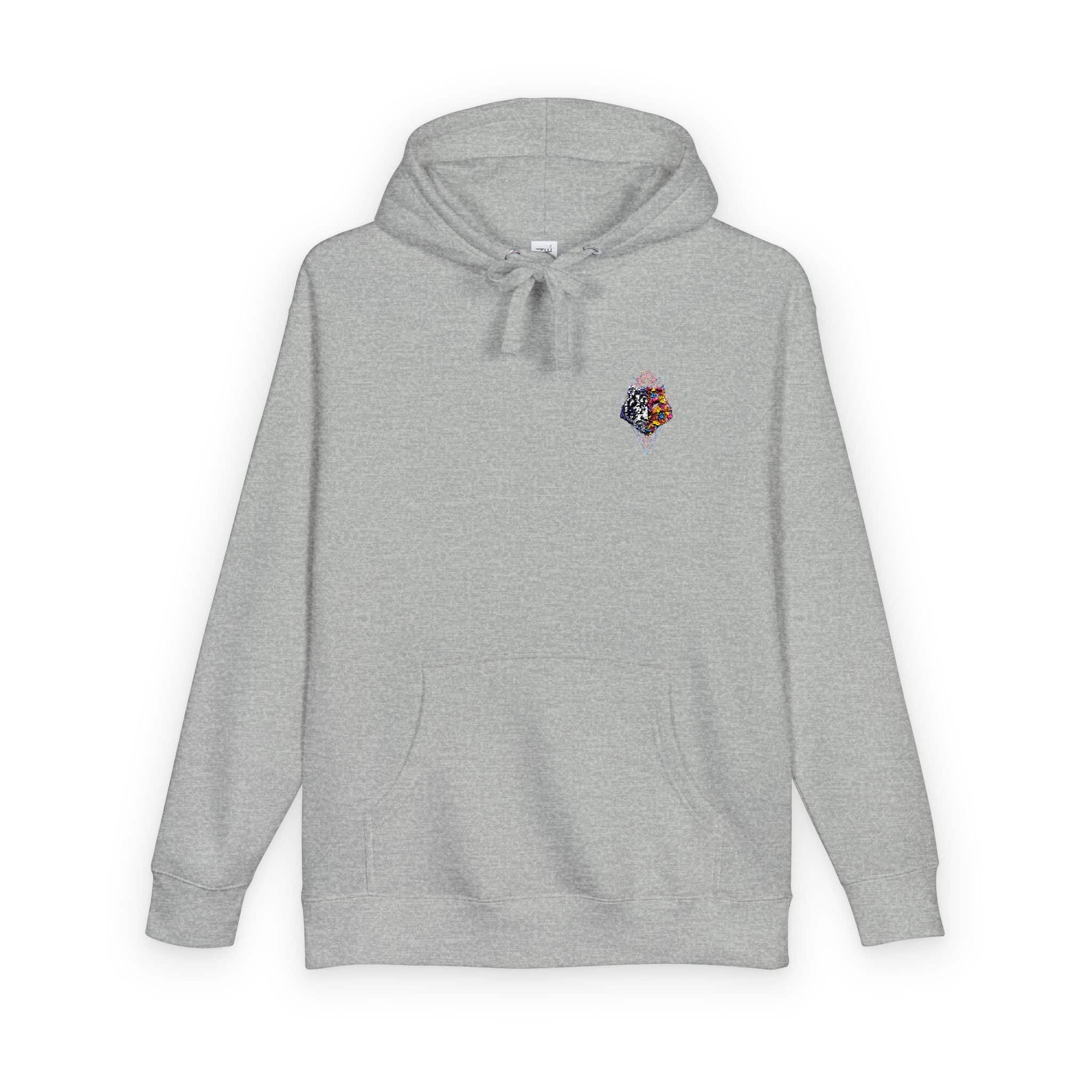 Colorful Tiger Geometry Illustration Unisex Fleece Hoodie - Image 14