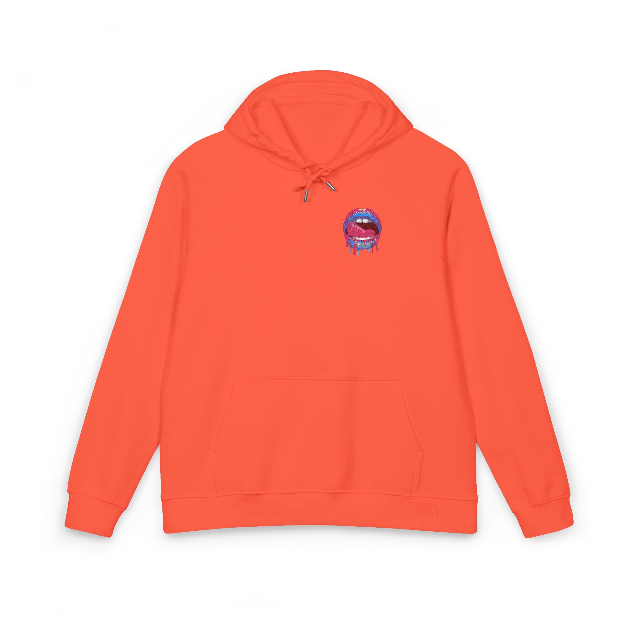 Sexy Lips V11 Unisex Eco Raglan Hoodie Embroidery - Image 5