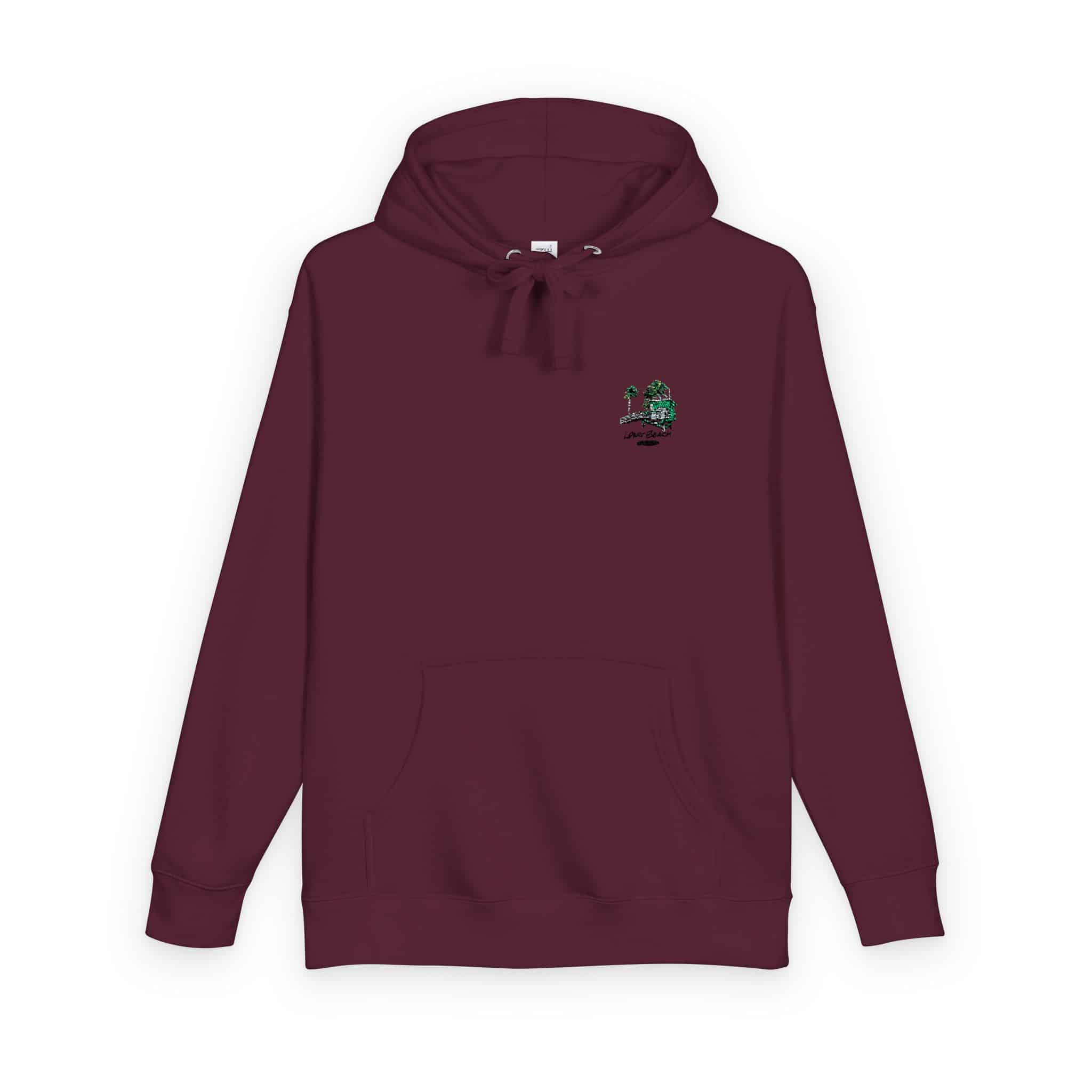 Long Beach California Unisex Fleece Hoodie - Image 30