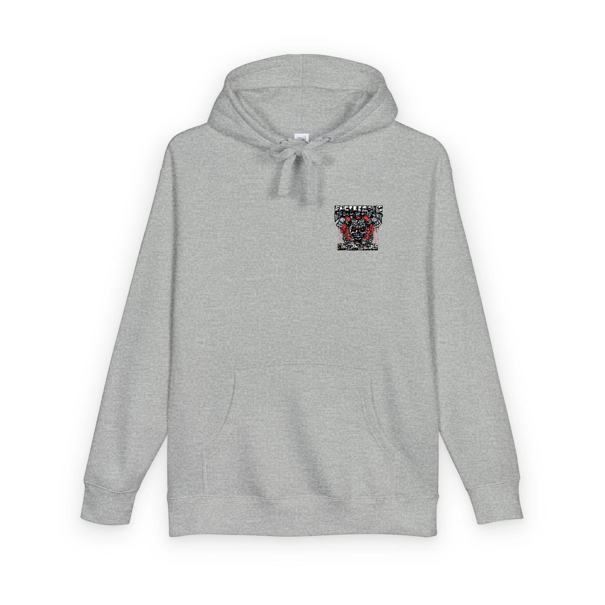 Gothic Sign With Skull Grunge Vintage Design T Shirts (25) Unisex Fleece Hoodie - Image 14
