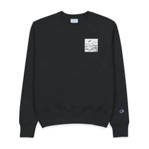 Watercolor Chinese Style Mens Champion Crewneck Sweatshirt