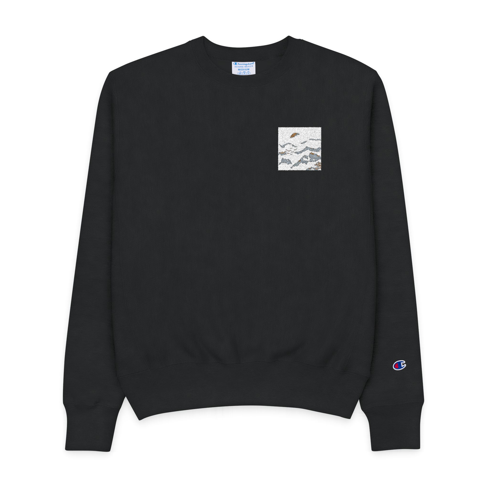 Watercolor Chinese Style Mens Champion Crewneck Sweatshirt