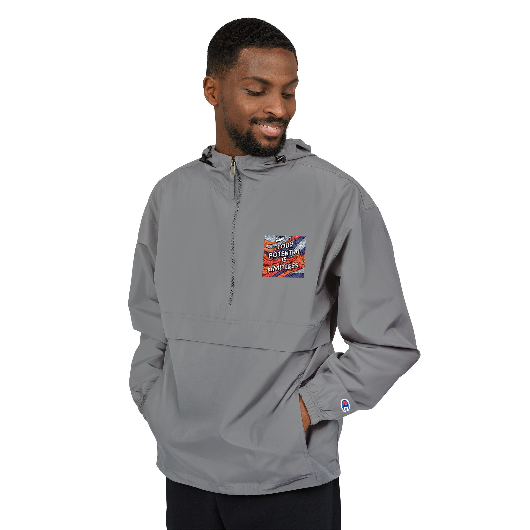 Your Potential Is Limitless Champion Unisex Packable Anorak Jacket - Image 11