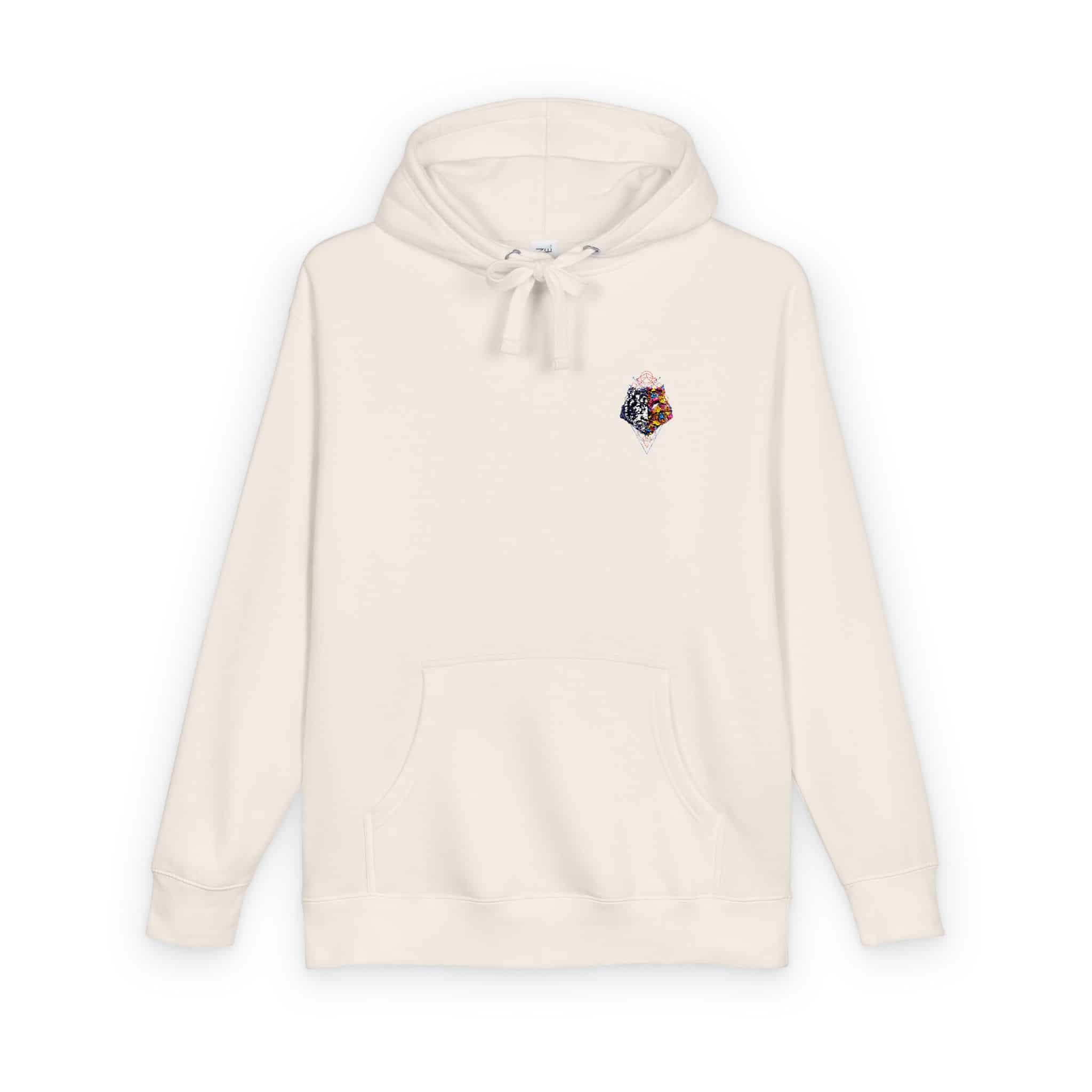Colorful Tiger Geometry Illustration Unisex Fleece Hoodie - Image 6