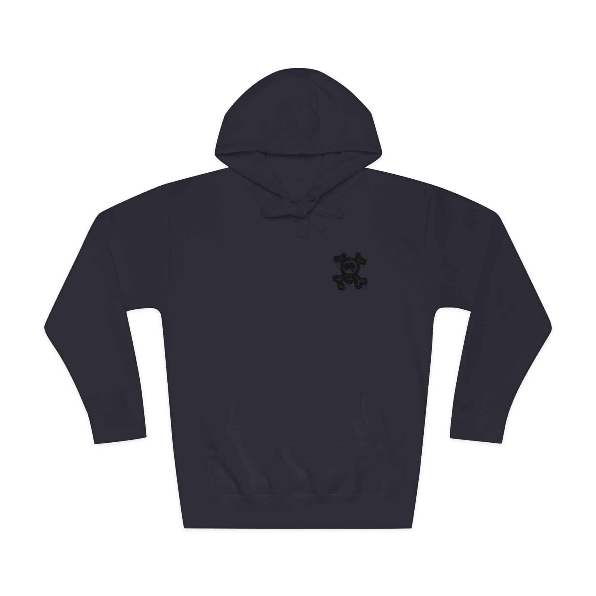 Spray Painted Graffiti Skull Sprayed Graffiti Skull Icon With Spray Black White Unisex Fleece Hoodie - Image 21