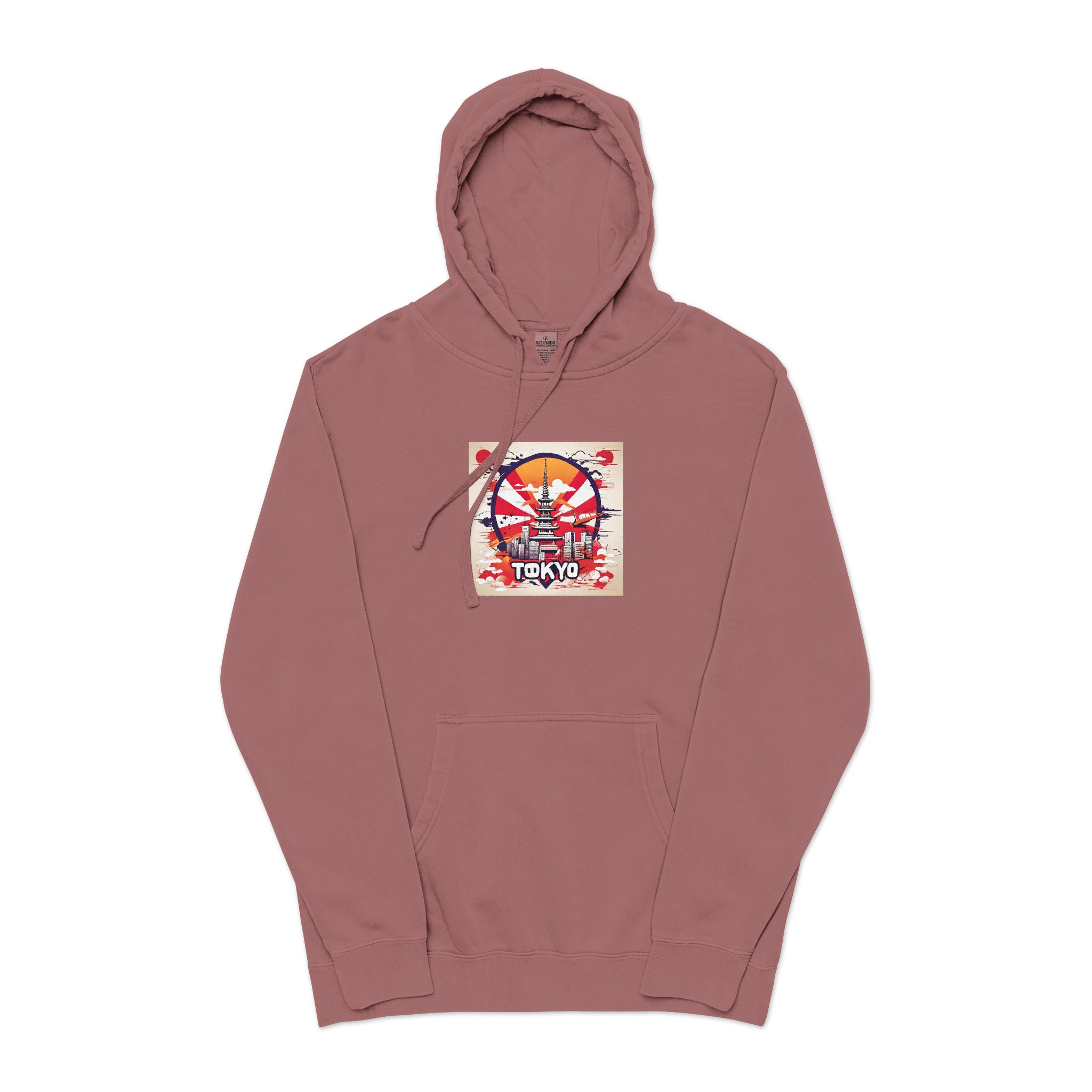 Tokyo V1 Unisex Pigment Dyed Hoodie Embroidery - Image 29