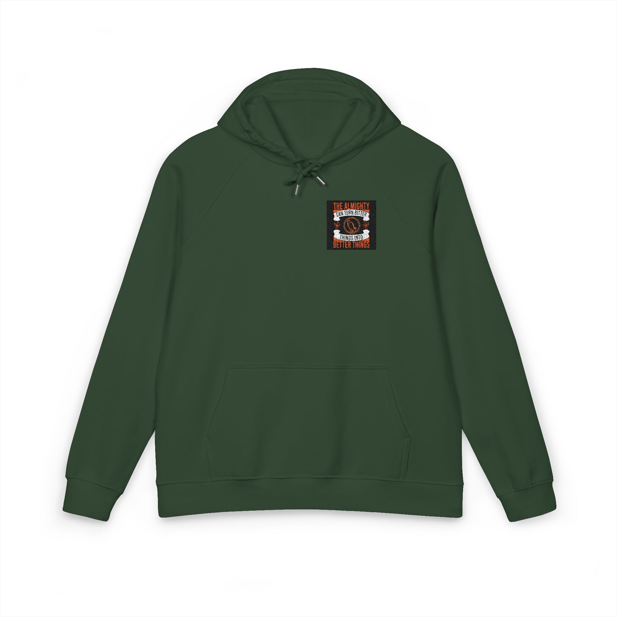 The Almighty Can Turn Bitter Things Into Better Things Unisex Eco Raglan Hoodie Embroidery - Image 13