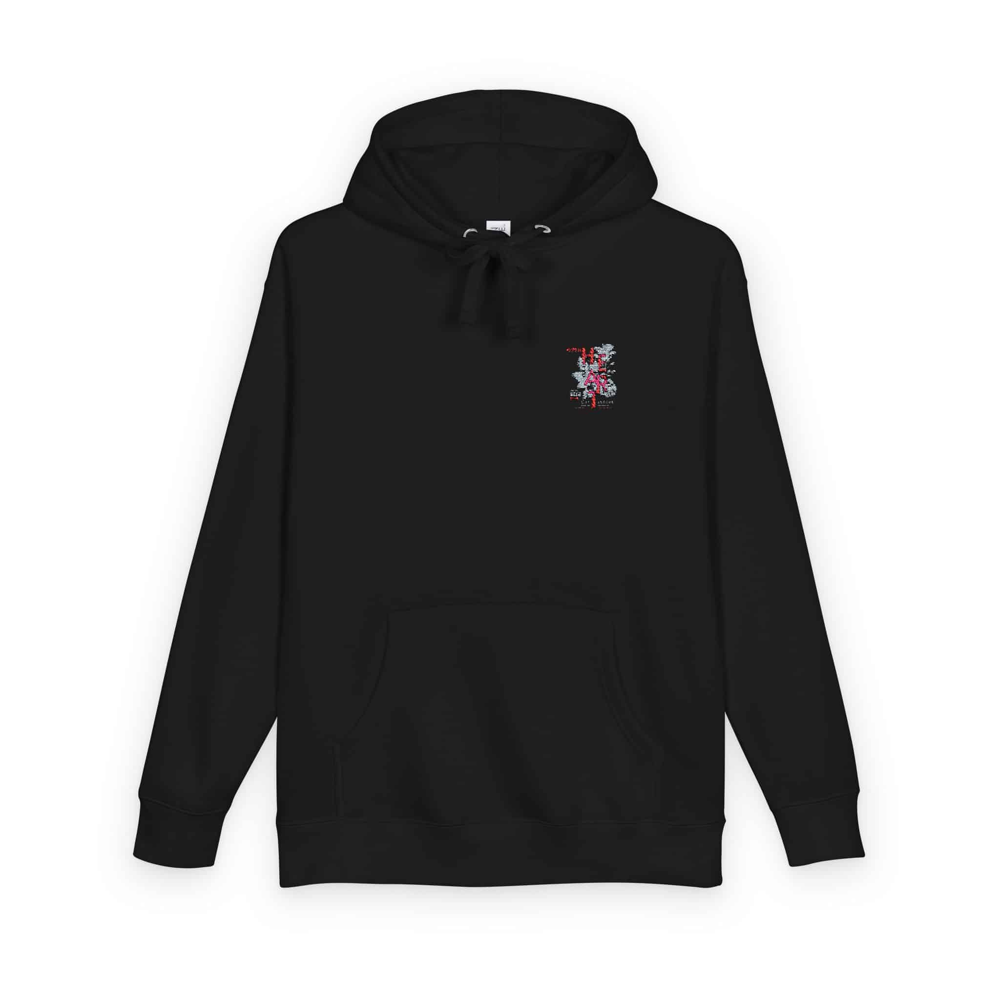 Open Your Heart Slogan With Black White Flowers Illustration Unisex Fleece Hoodie - Image 34