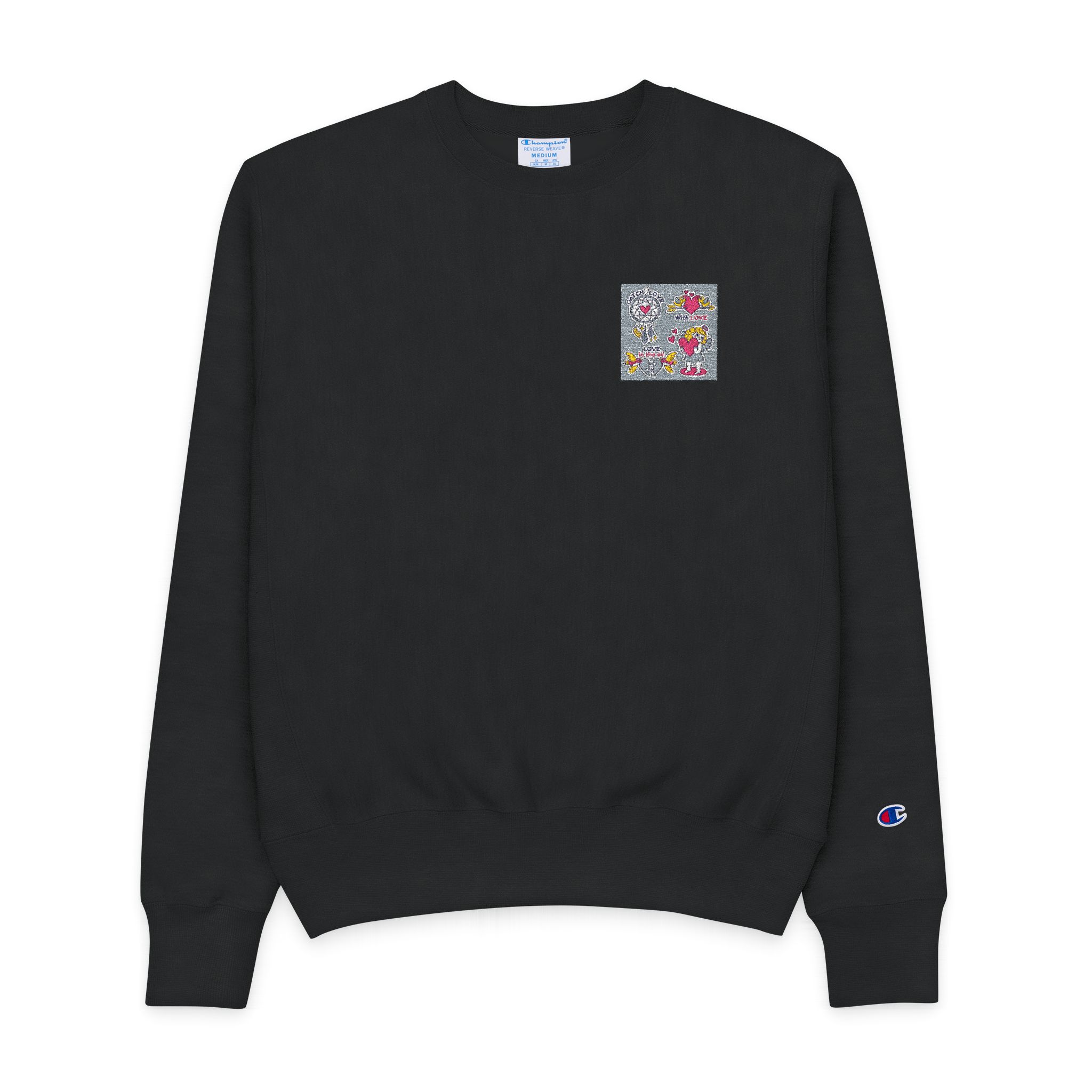 Hand Drawn Valentines Day Stickers Collection Mens Champion Crewneck Sweatshirt
