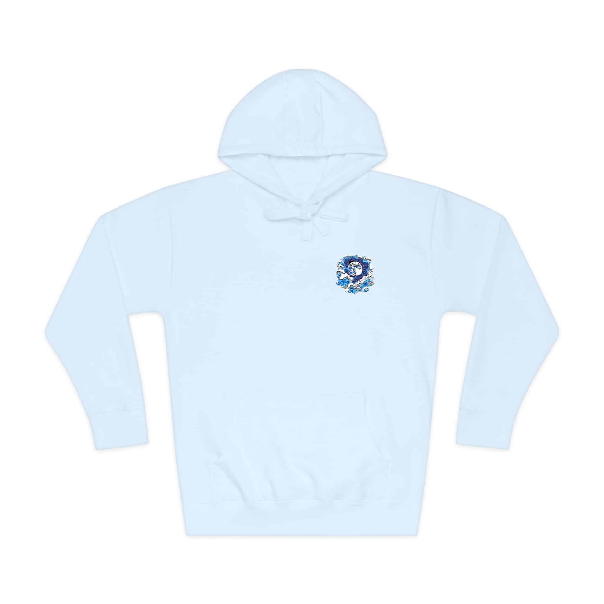 Watercolor Full Moon Clouds Elements Set Unisex Fleece Hoodie - Image 9
