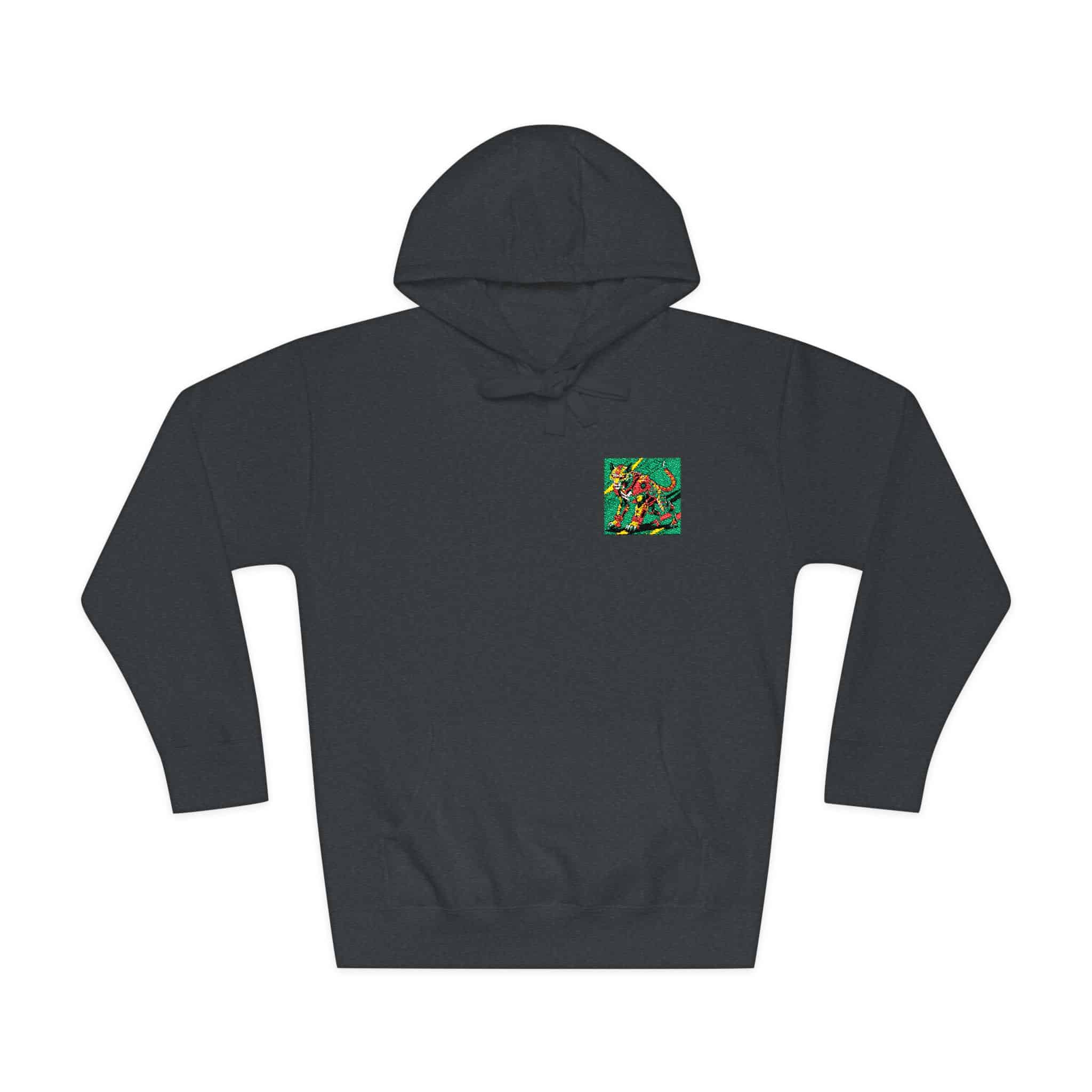 Drawing Cat With Red Tail Unisex Fleece Hoodie - Image 25