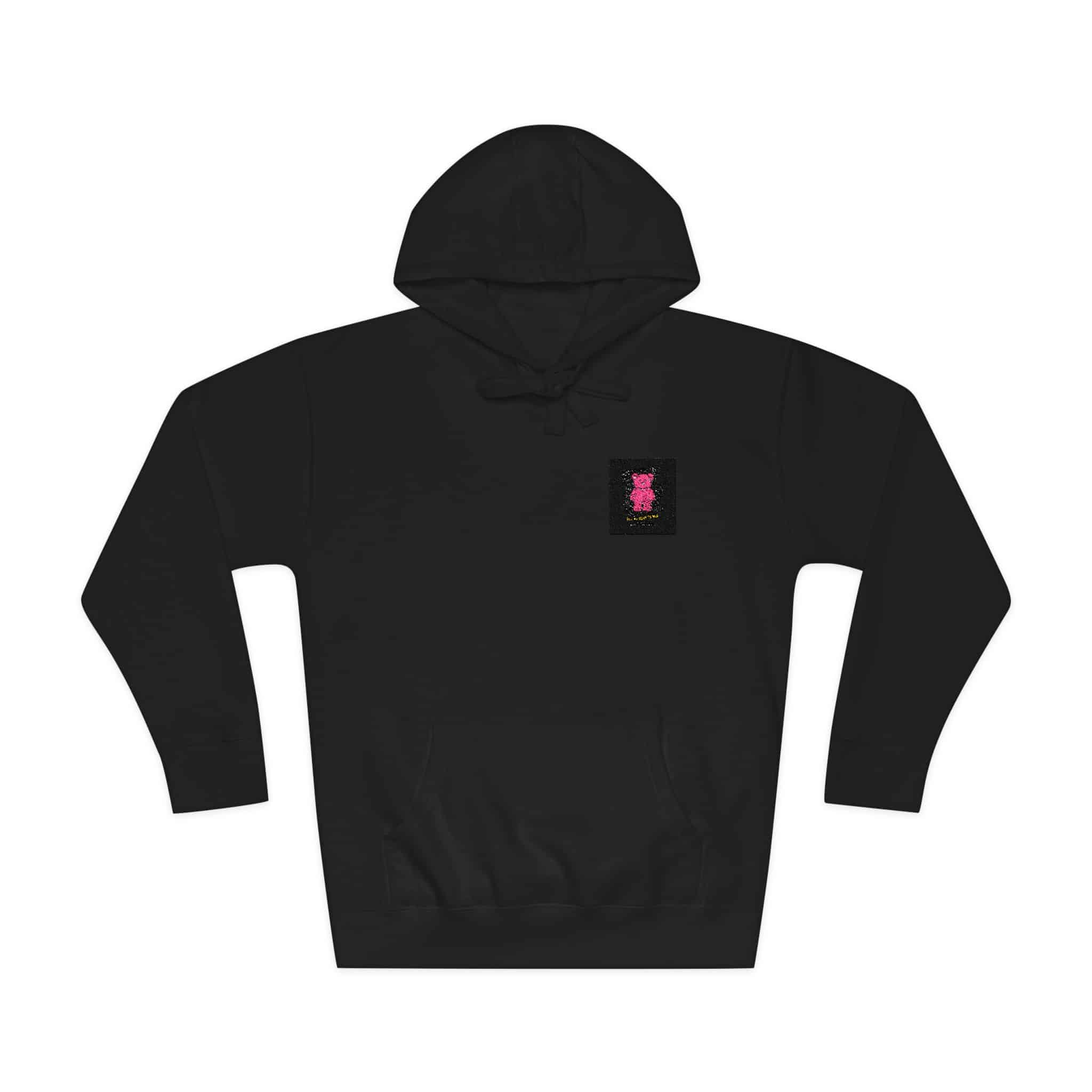 Keep It Cool Slogan With Bear Doll Inverted Color Black Background Vector Illustration Unisex Fleece Hoodie - Image 33