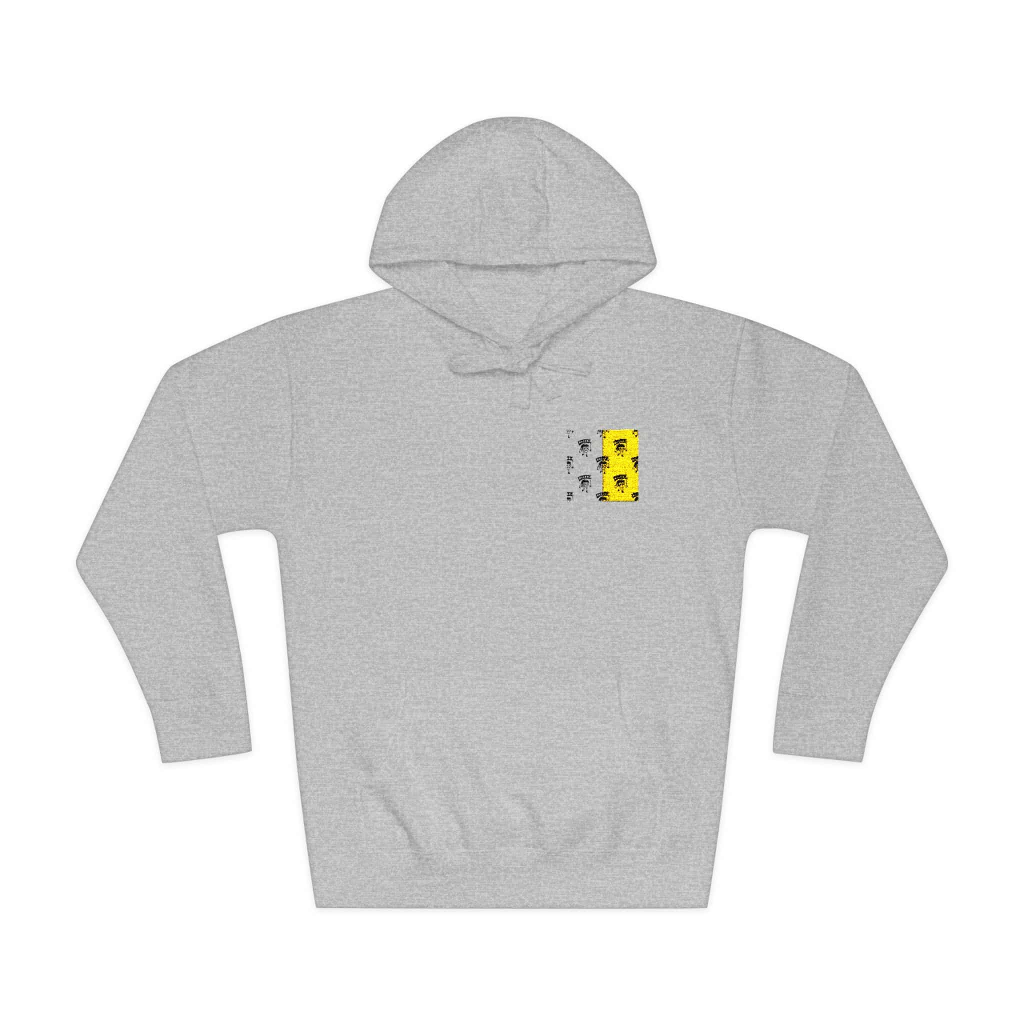 Rider Skull Holding Flag Seamless Pattern Background Illustration Unisex Fleece Hoodie - Image 13