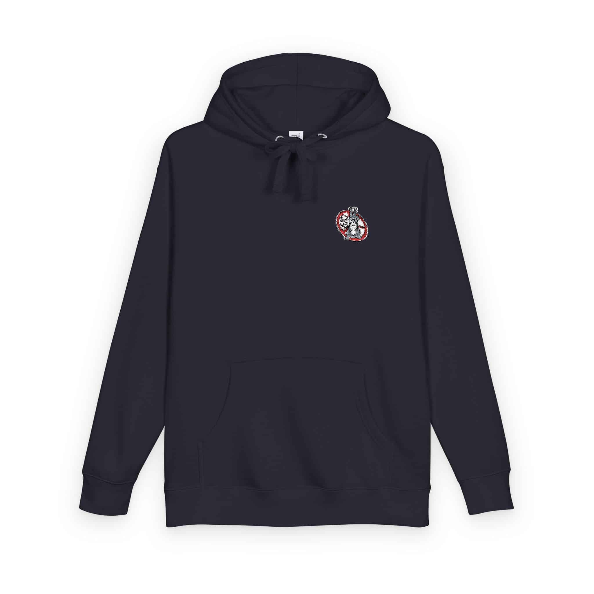 Peace Bunny Sticker Vector Cute Illustration Unisex Fleece Hoodie - Image 22