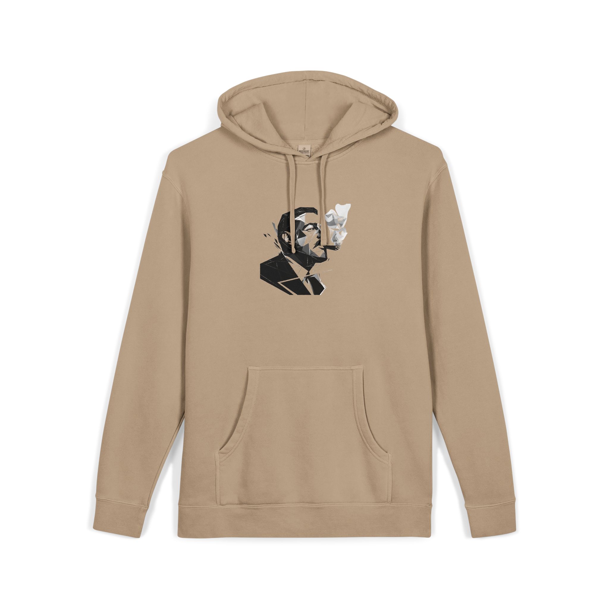 Smoking Man Unisex Pigment Dyed Hoodie Embroidery - Image 7