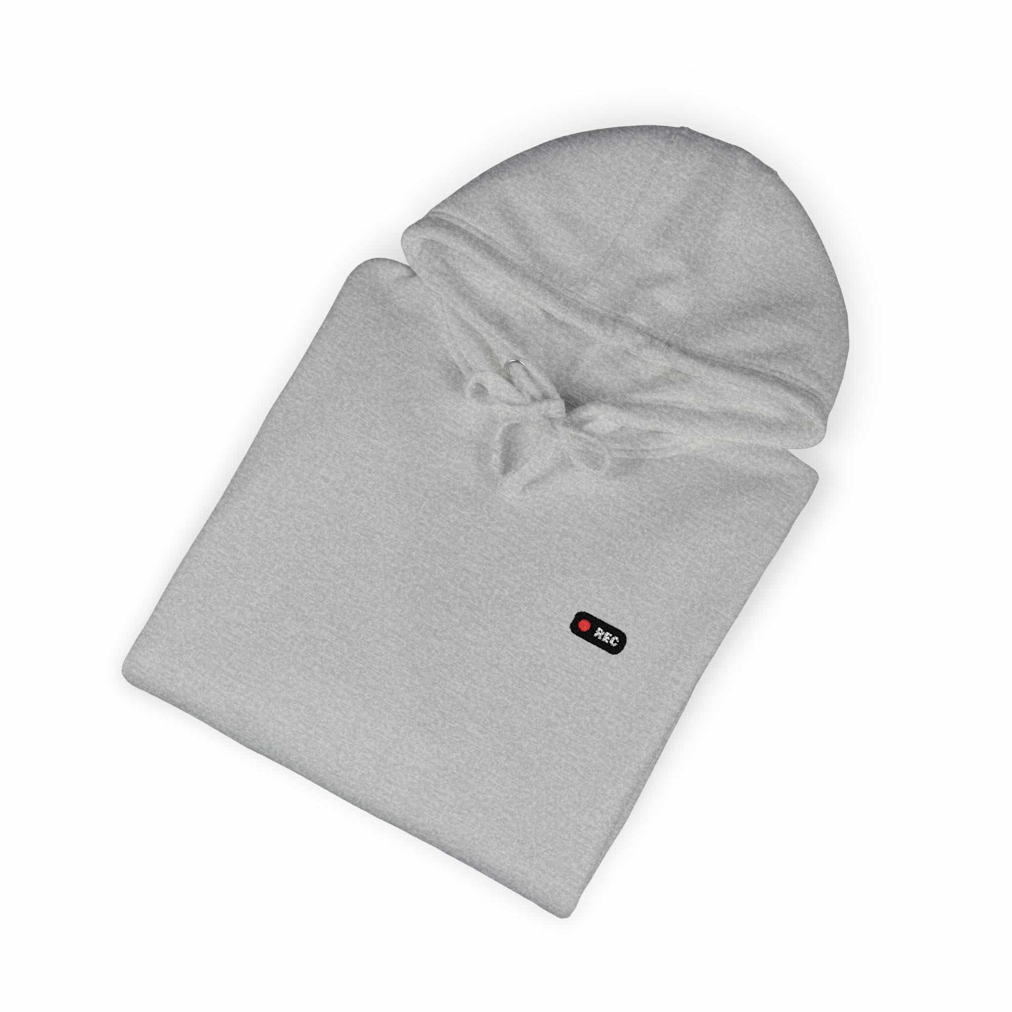 Rec Button Recording Sign Vector Eps 10 Isolated White Background Unisex Fleece Hoodie - Image 16