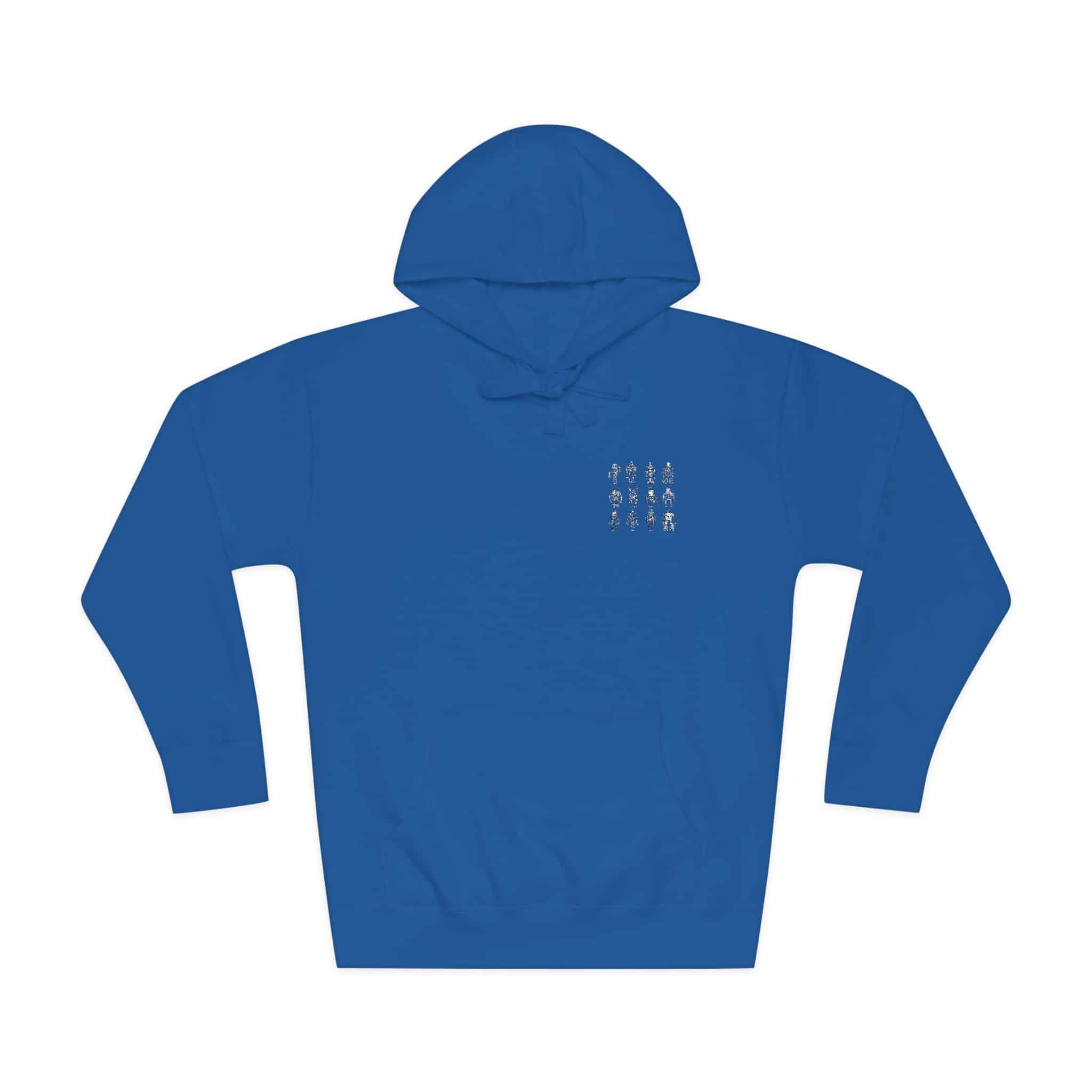 Robots Doodle Stile Black Icons Set Unisex Fleece Hoodie - Image 17