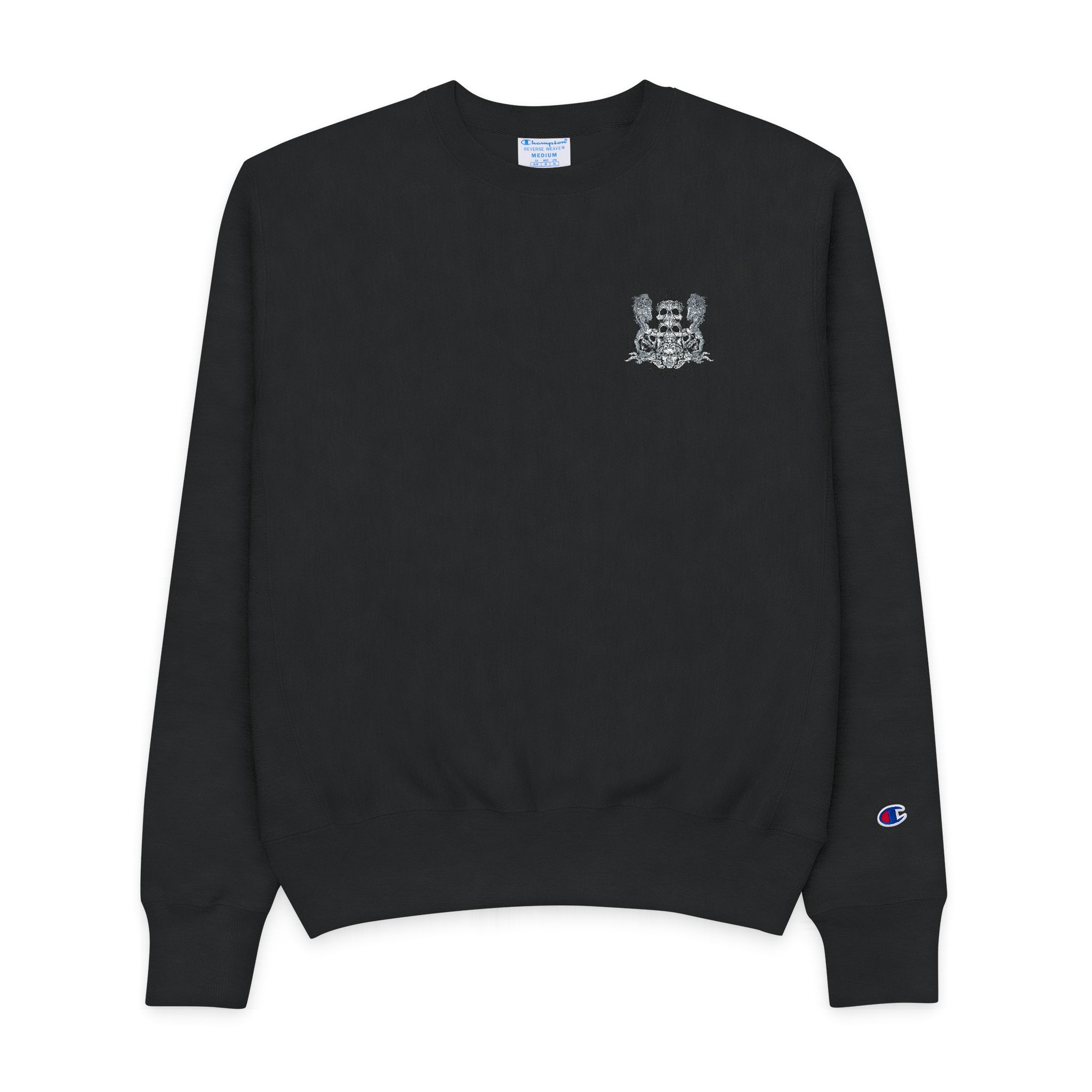 Gothic Sign With Skull Grunge Vintage Design T Shirts (58) Mens Champion Crewneck Sweatshirt
