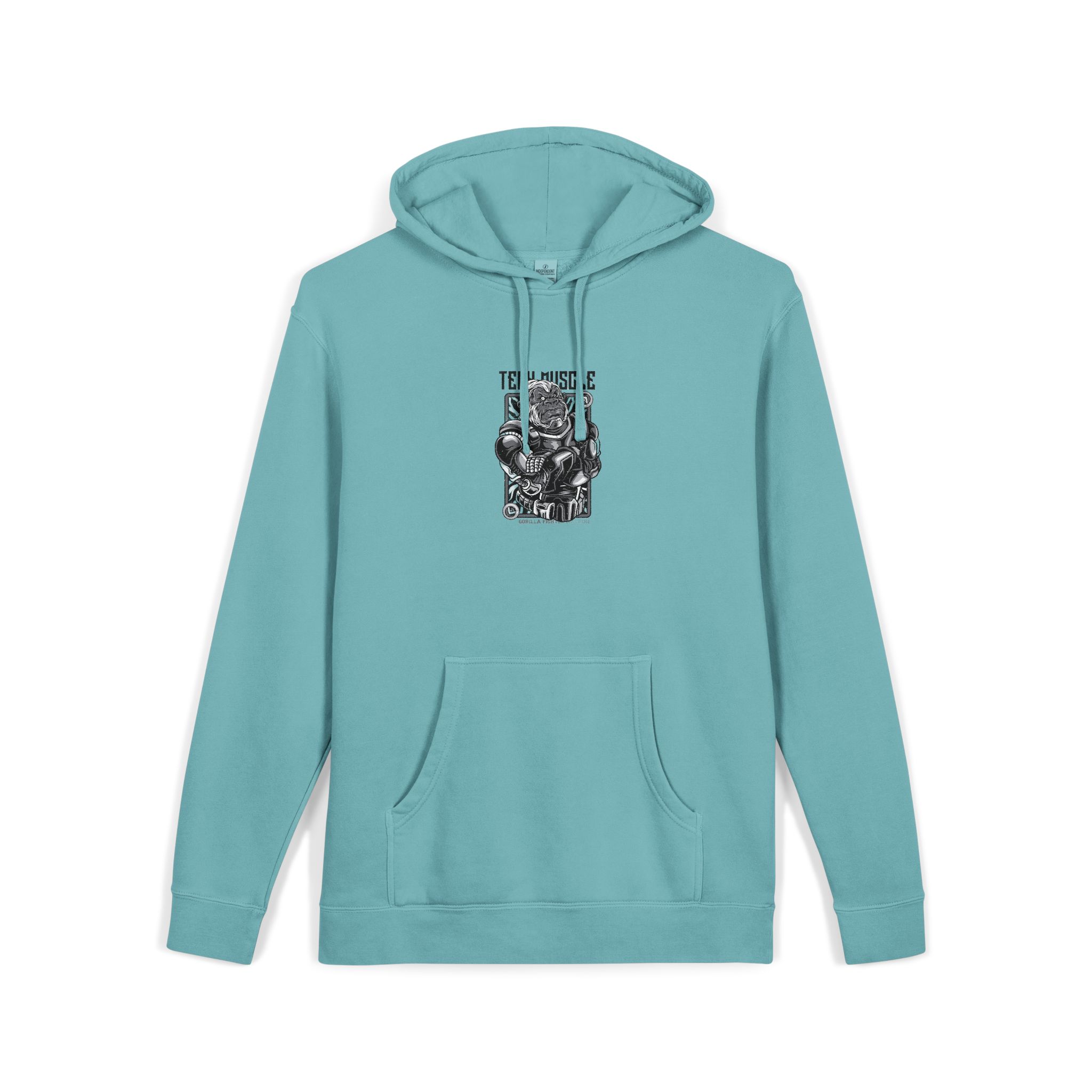 Tech Muscle Unisex Pigment Dyed Hoodie Embroidery - Image 11