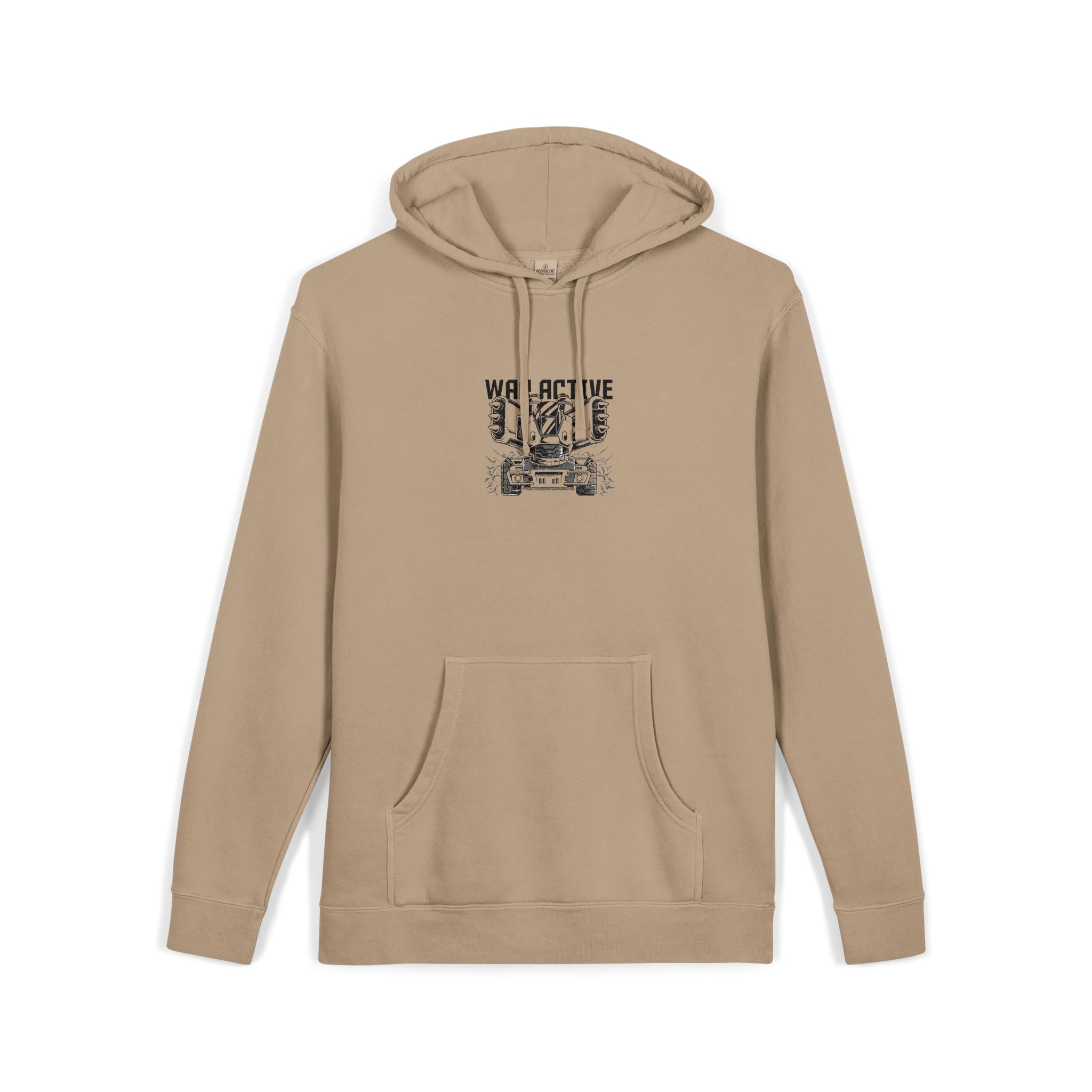 War Active 162515 Unisex Pigment Dyed Hoodie Embroidery - Image 7