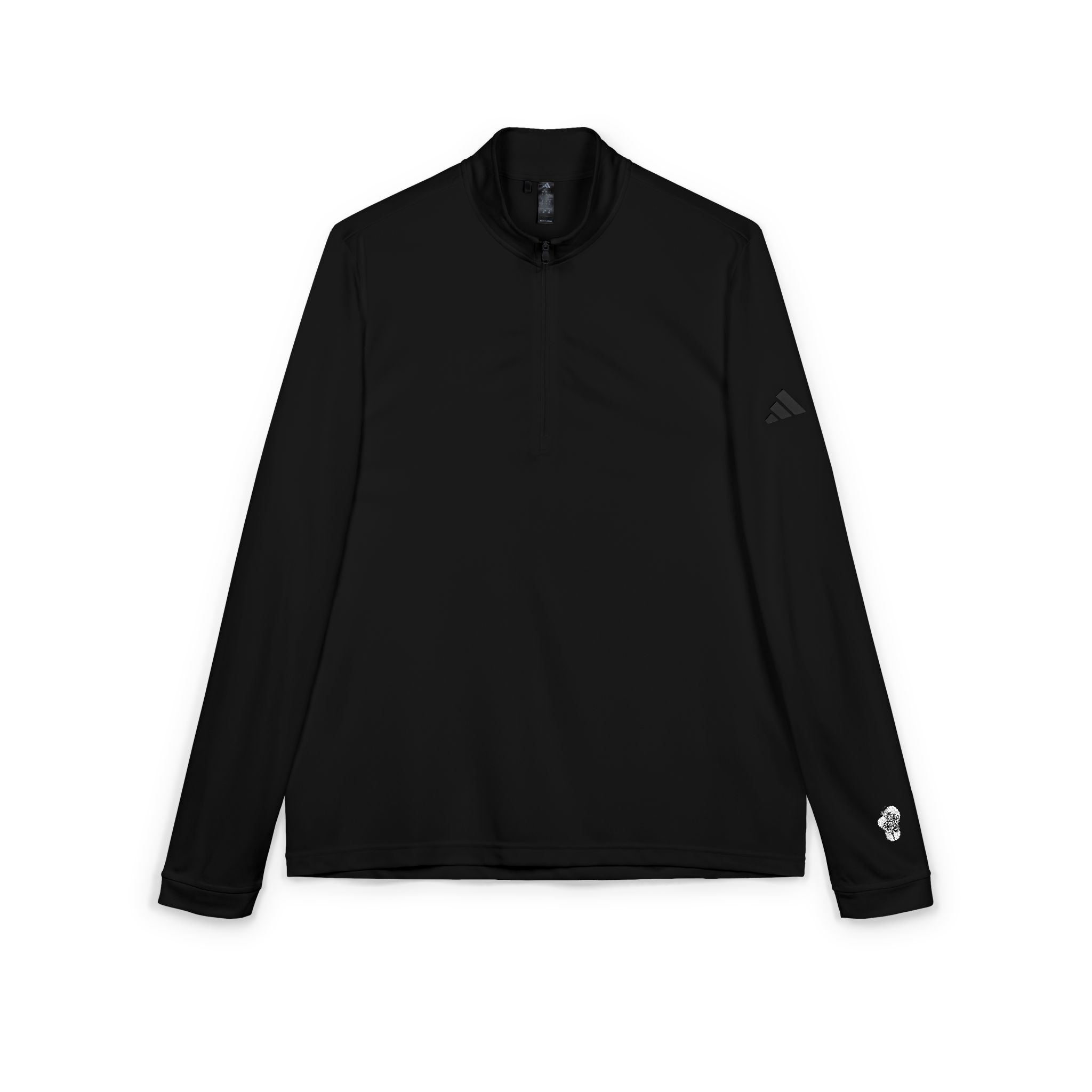 Flat Simple Flower Outline Adidas Quarter Zip Pullover Embroidery - Image 15