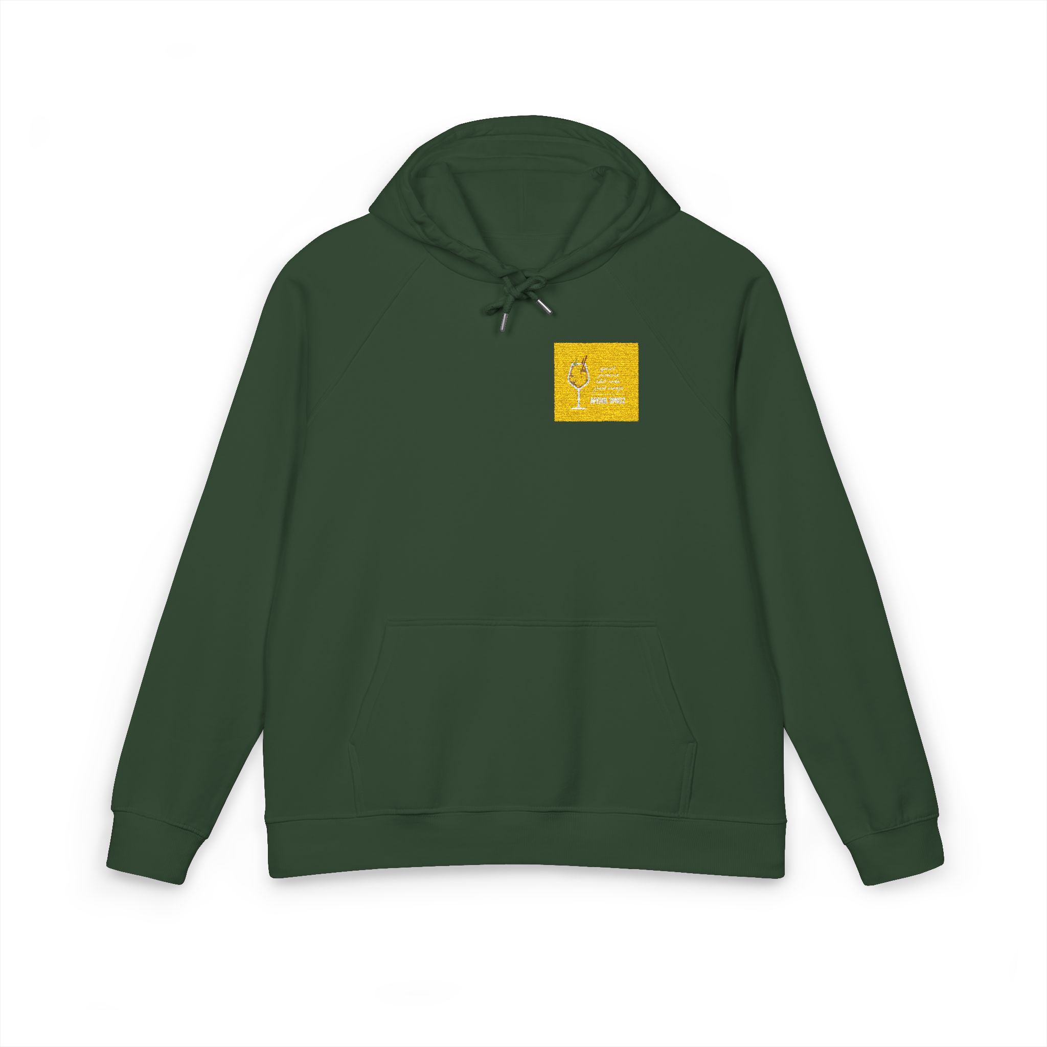 Vector Flat Illustration Modern Aperol Spritz Recipe Unisex Eco Raglan Hoodie Embroidery - Image 13
