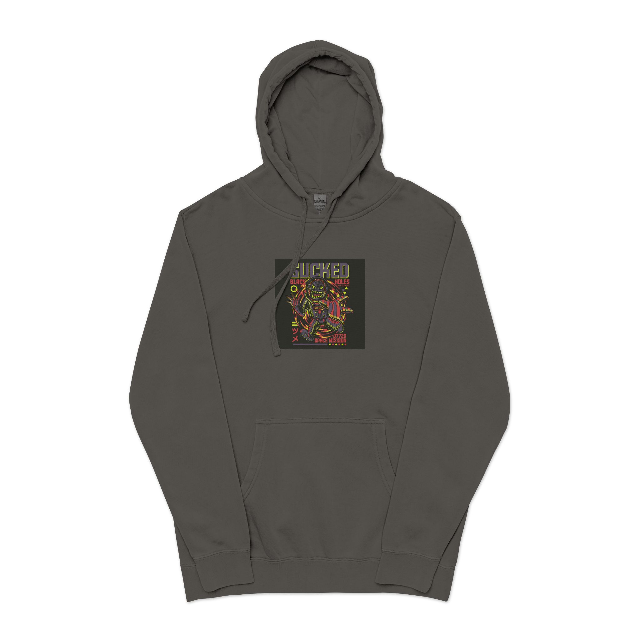 Sucked Black Holes Unisex Pigment Dyed Hoodie Embroidery - Image 25