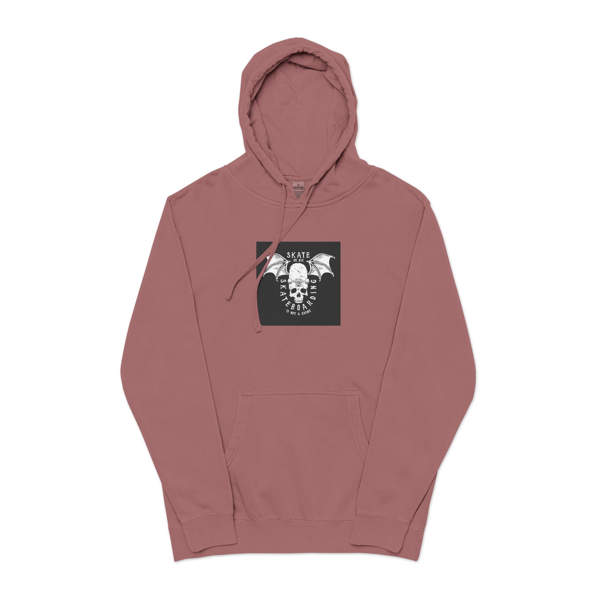 Vintage White Skateboarding Logo Unisex Pigment Dyed Hoodie Embroidery - Image 29