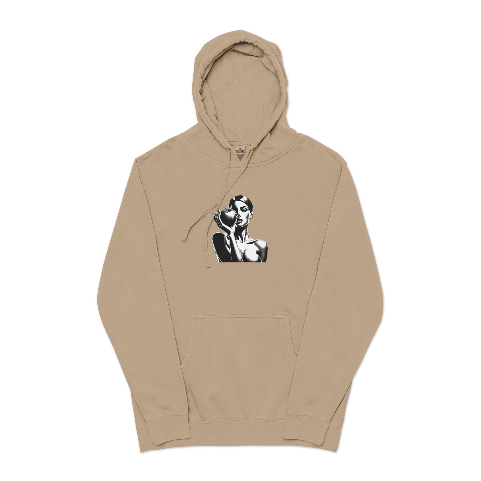 Woman Apple 181409 Unisex Pigment Dyed Hoodie Embroidery - Image 5