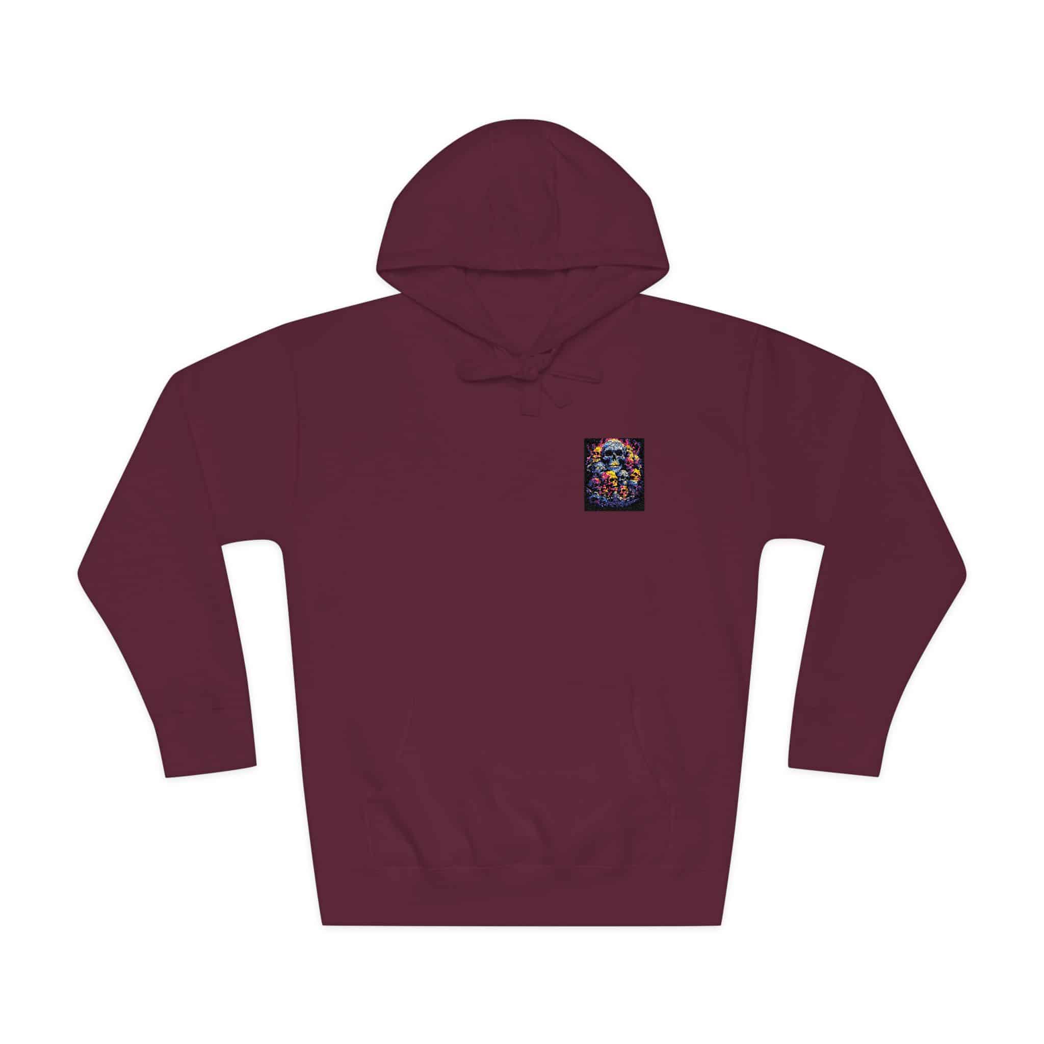 Colorful Human Skull Ai Design (1) Unisex Fleece Hoodie - Image 29
