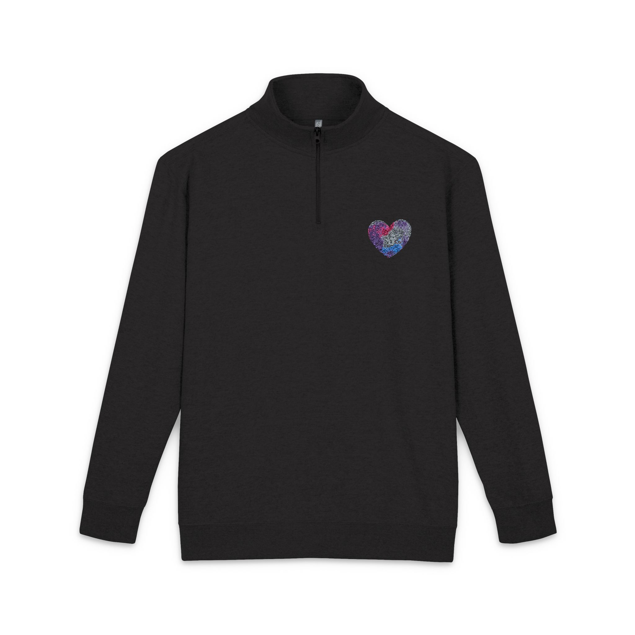 Colorful Abstract Heart Design 171552 Unisex Fleece Pullover Embroidery