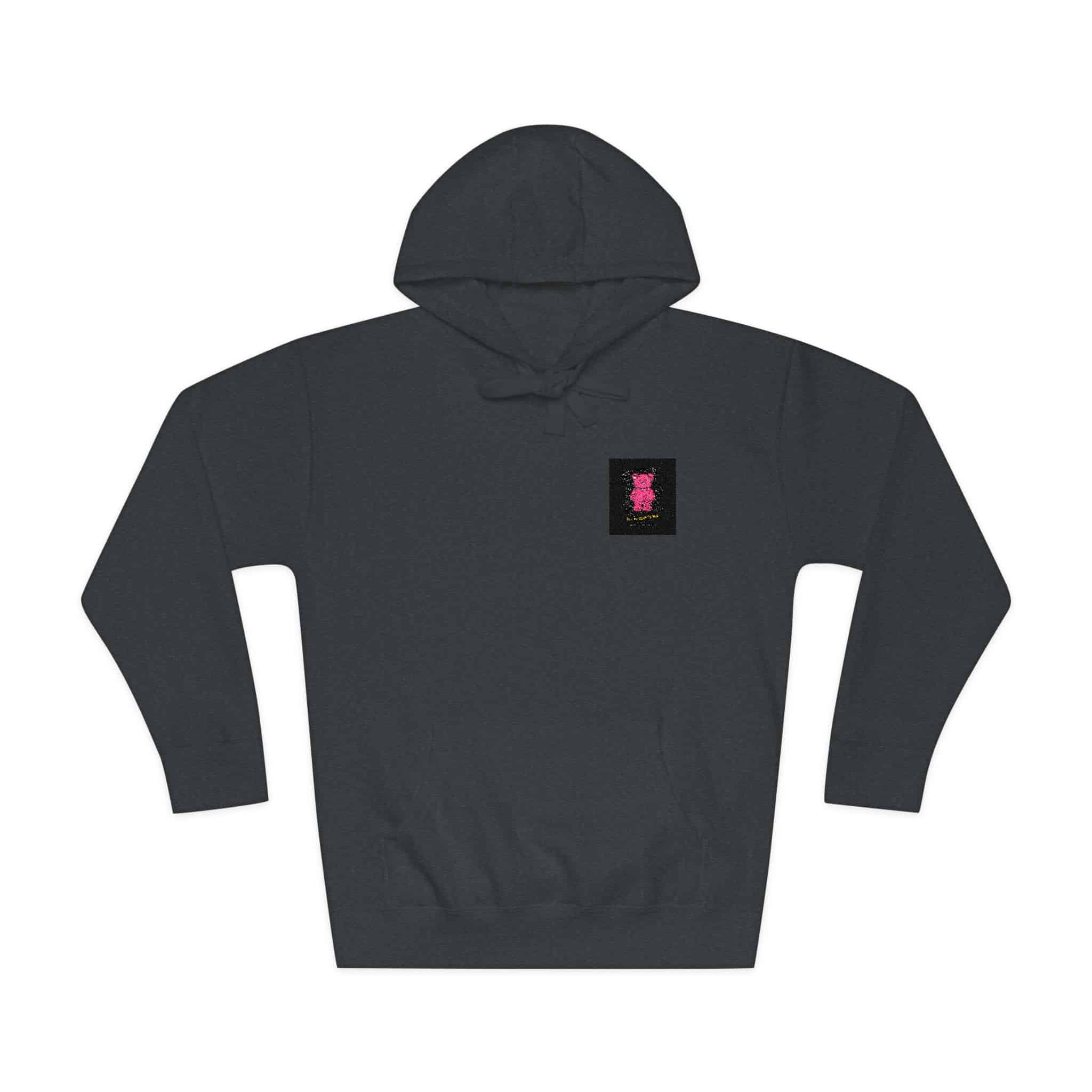 Keep It Cool Slogan With Bear Doll Inverted Color Black Background Vector Illustration Unisex Fleece Hoodie - Image 25