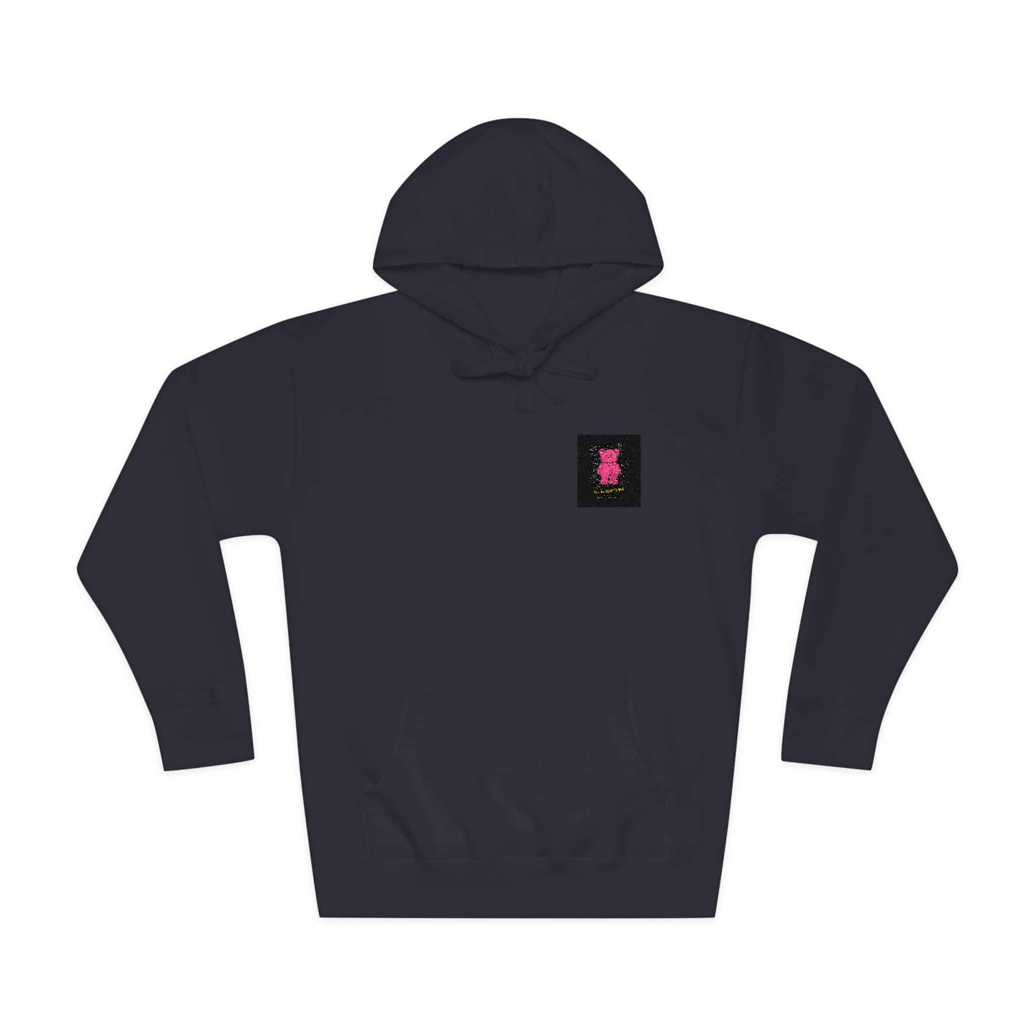 Keep It Cool Slogan With Bear Doll Inverted Color Black Background Vector Illustration Unisex Fleece Hoodie - Image 21