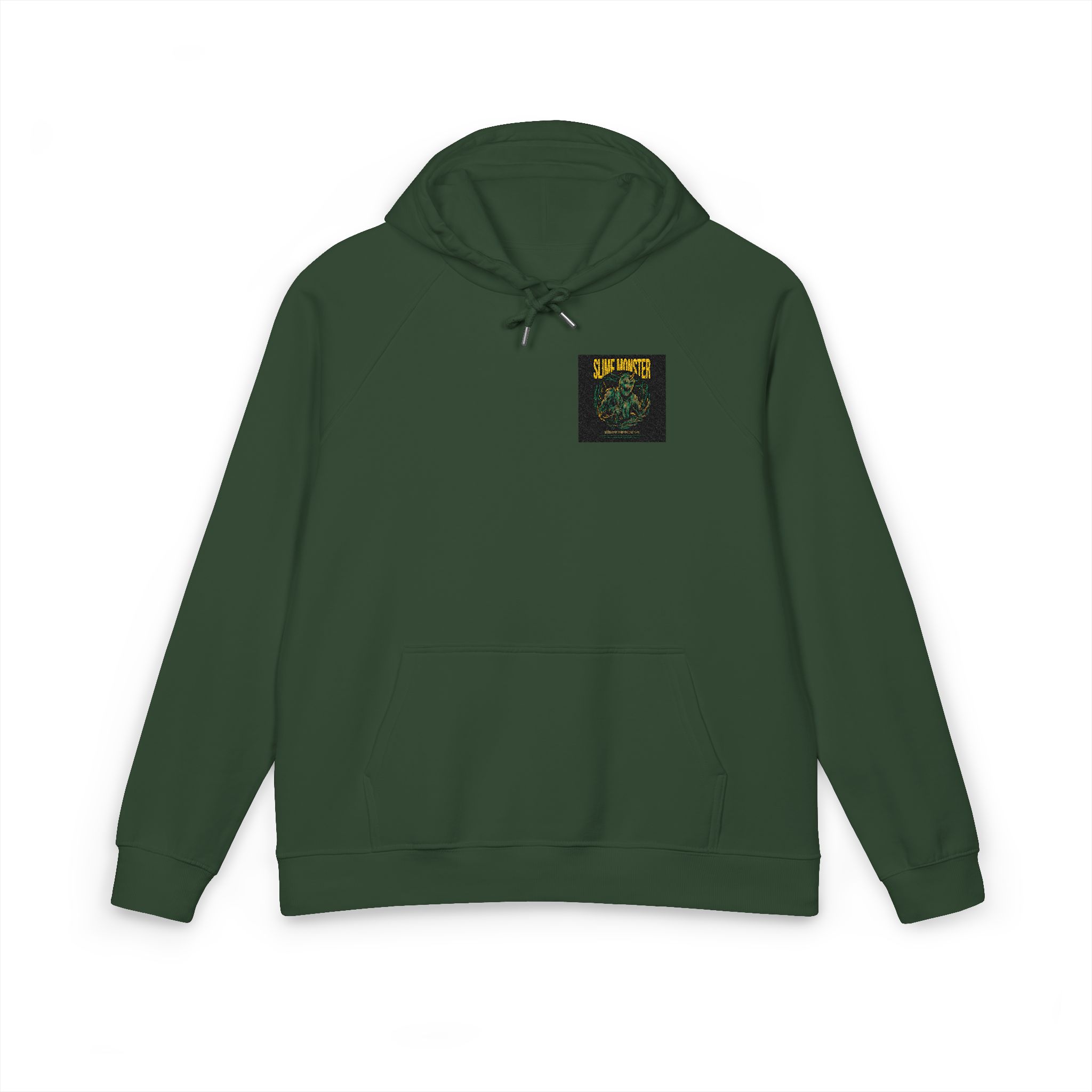 Slime Monster Unisex Eco Raglan Hoodie Embroidery - Image 13