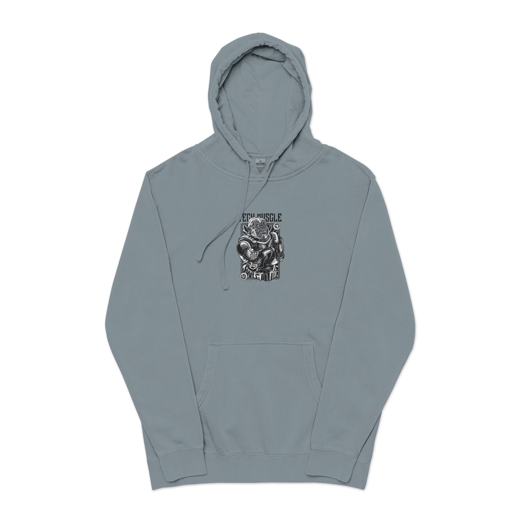 Tech Muscle Unisex Pigment Dyed Hoodie Embroidery - Image 21