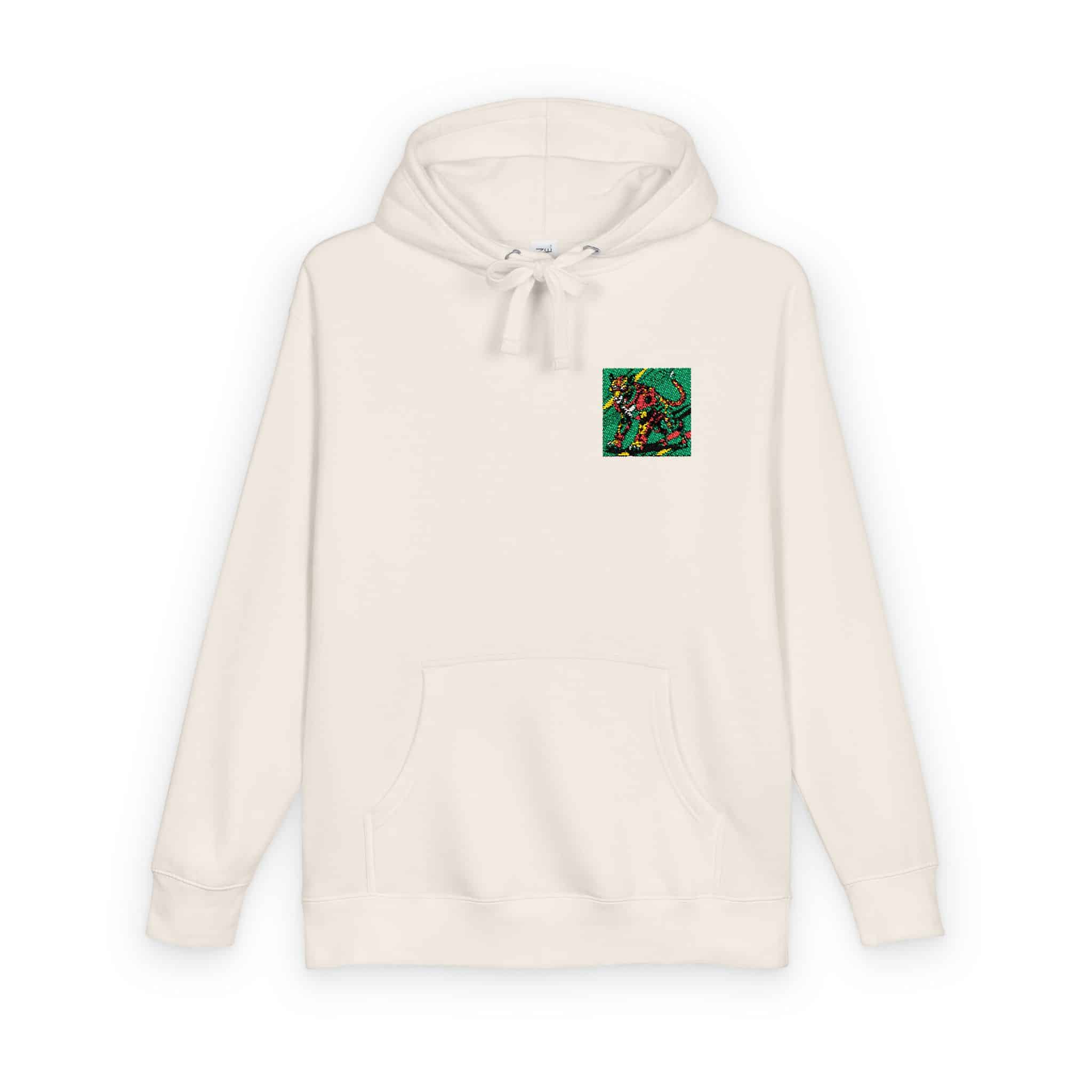 Drawing Cat With Red Tail Unisex Fleece Hoodie - Image 6