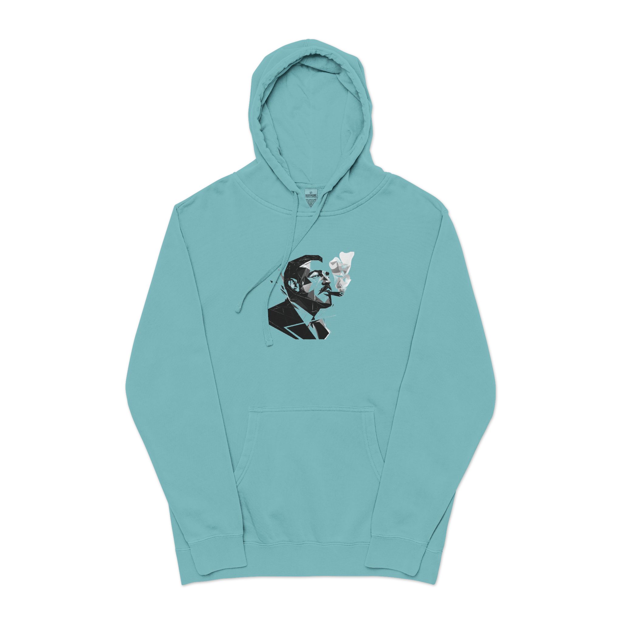 Smoking Man Unisex Pigment Dyed Hoodie Embroidery - Image 9