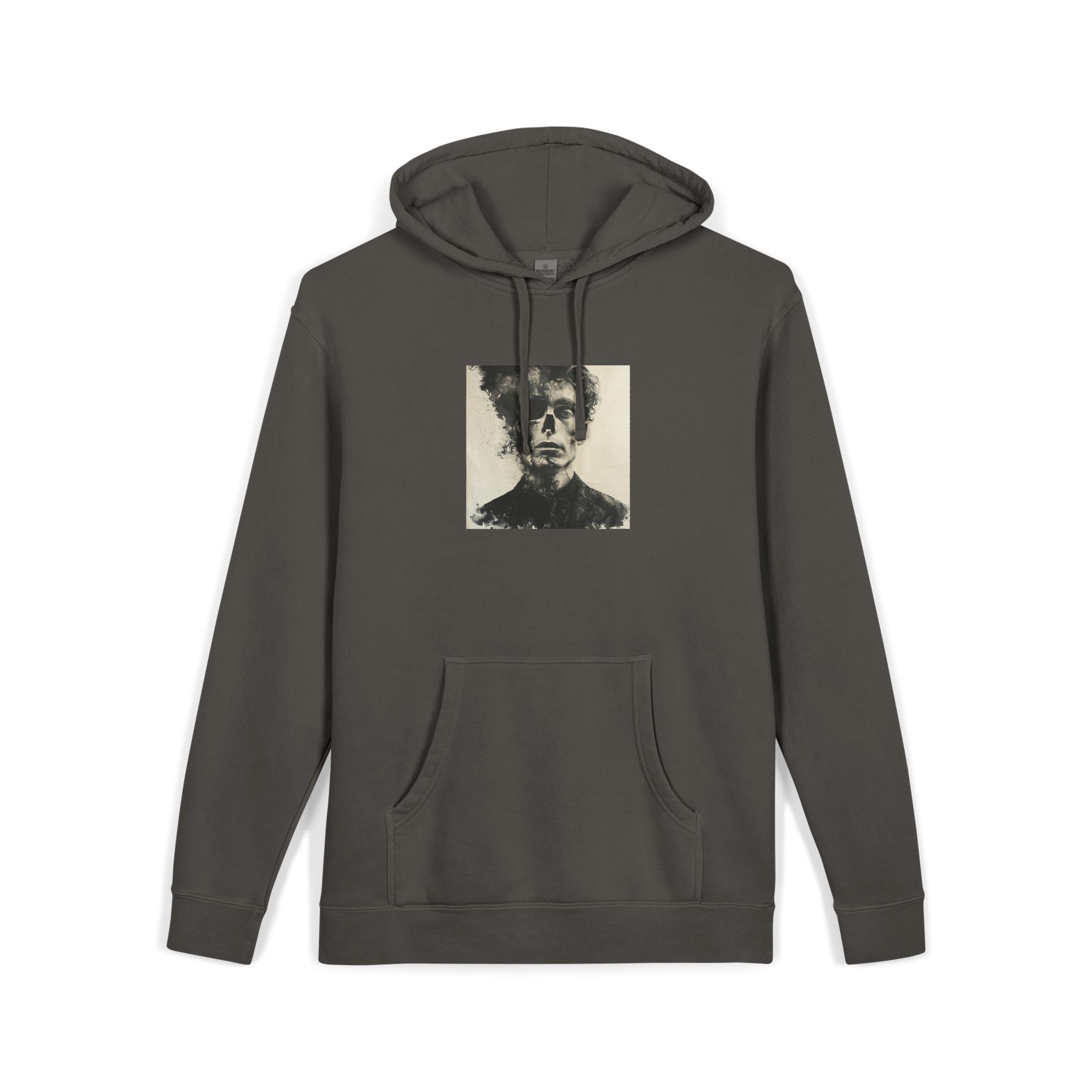 Surreal Skull Unisex Pigment Dyed Hoodie Embroidery - Image 27