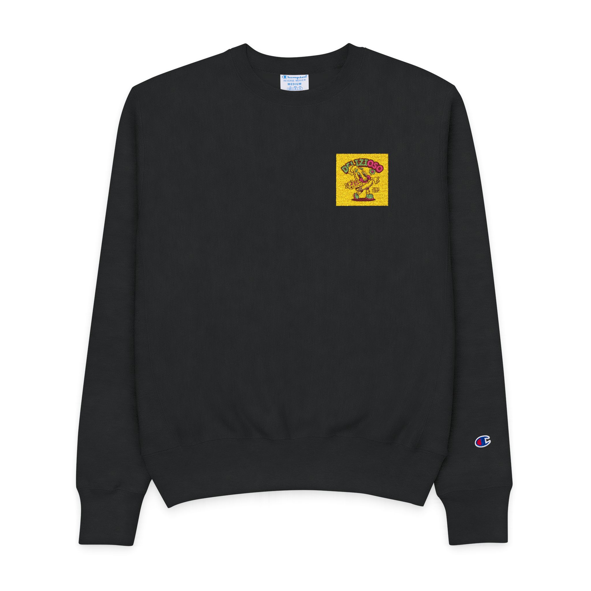Italian Pizza Trendy Retro Cartoon Hand Drawn 7 Mens Champion Crewneck Sweatshirt