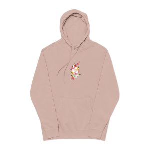 Tropical Plumeria Flowers 171716 Unisex Pigment Dyed Hoodie Embroidery