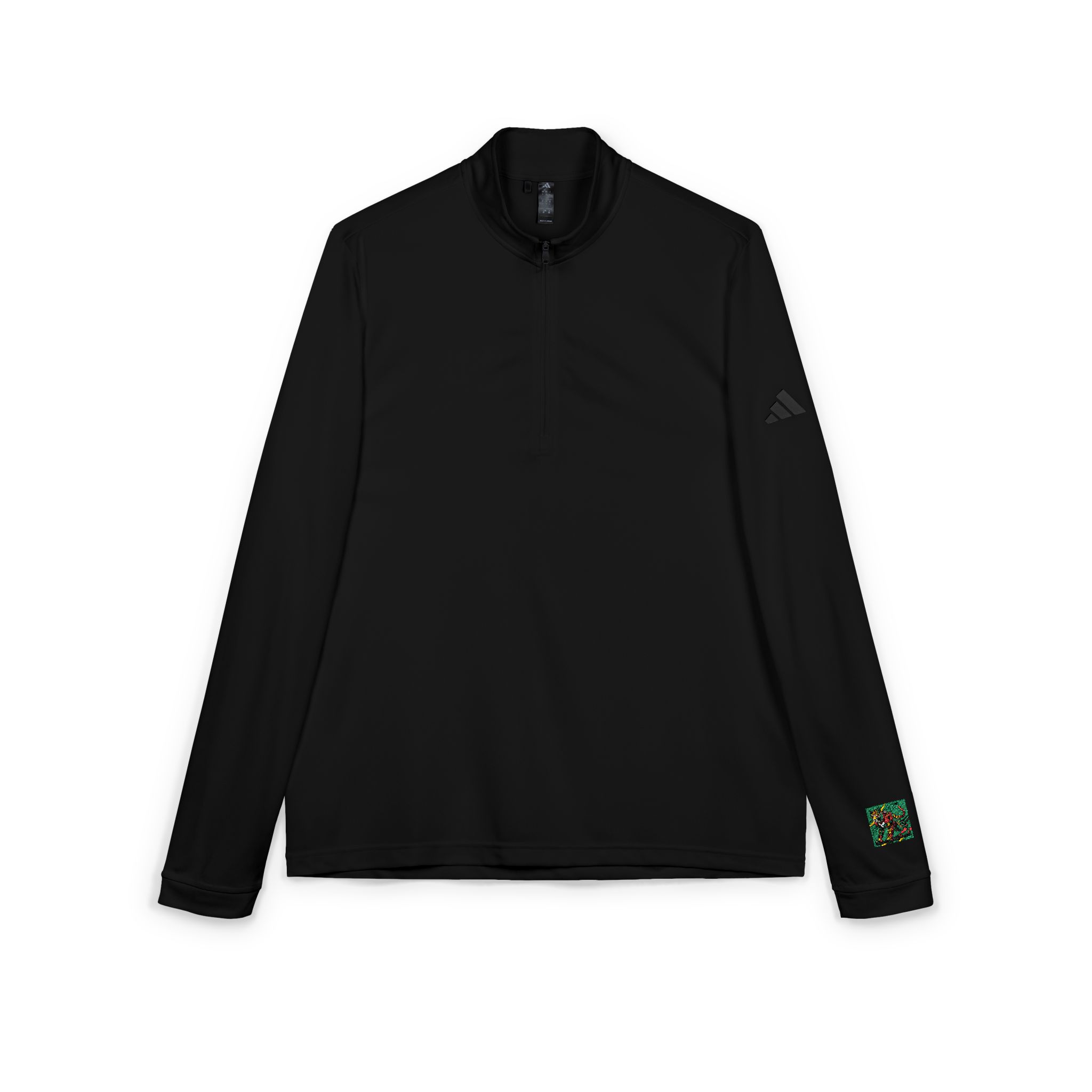 Drawing Cat With Red Tail Adidas Quarter Zip Pullover Embroidery - Image 15