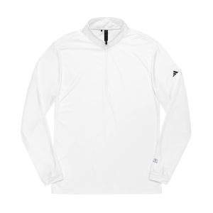 Illustration Classic van With Surfboard Top Vintage Retro Style With Text Vintage van Surfboard Adidas Quarter Zip Pullover Embroidery