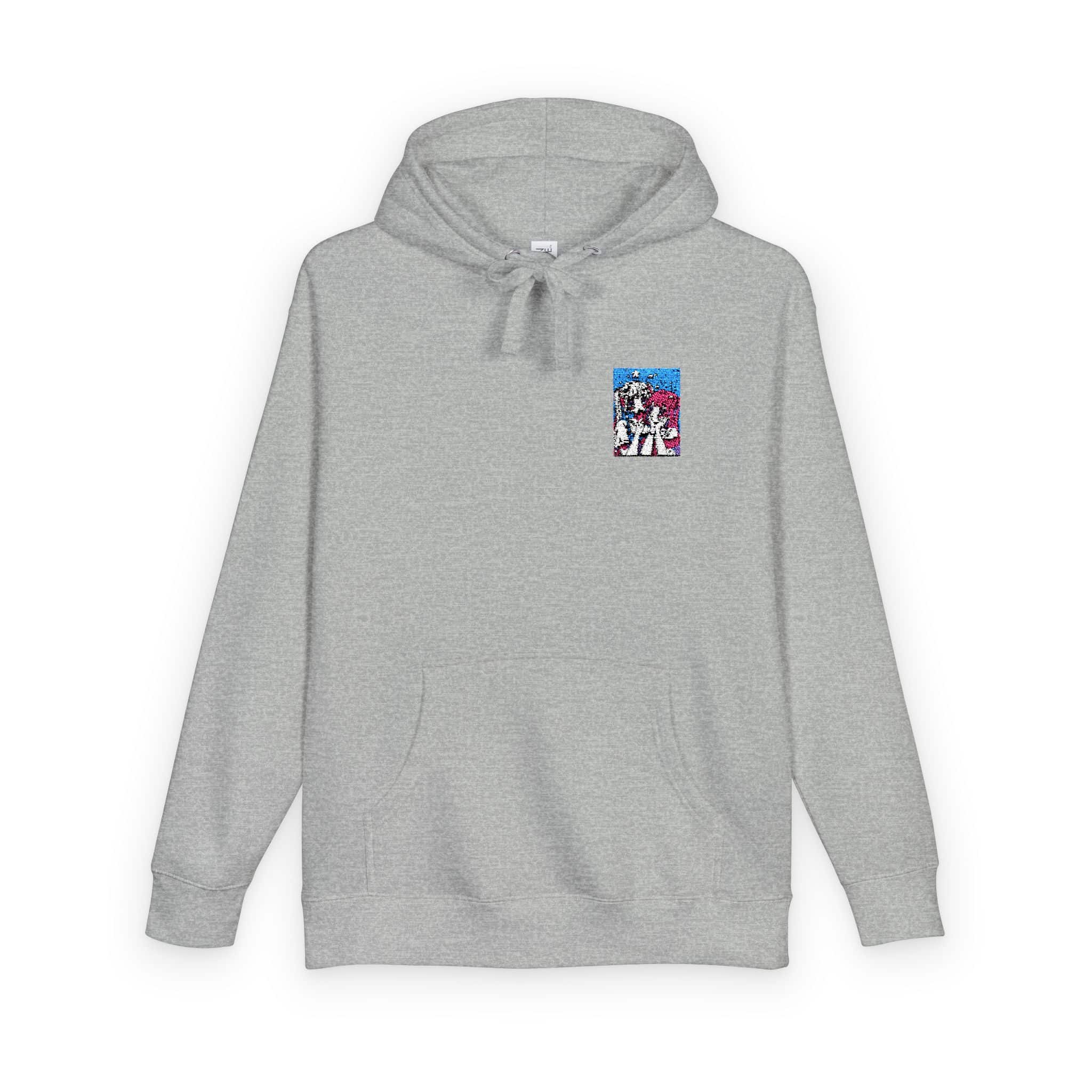 Portrait Anime Character With Stars (2) Unisex Fleece Hoodie - Image 14