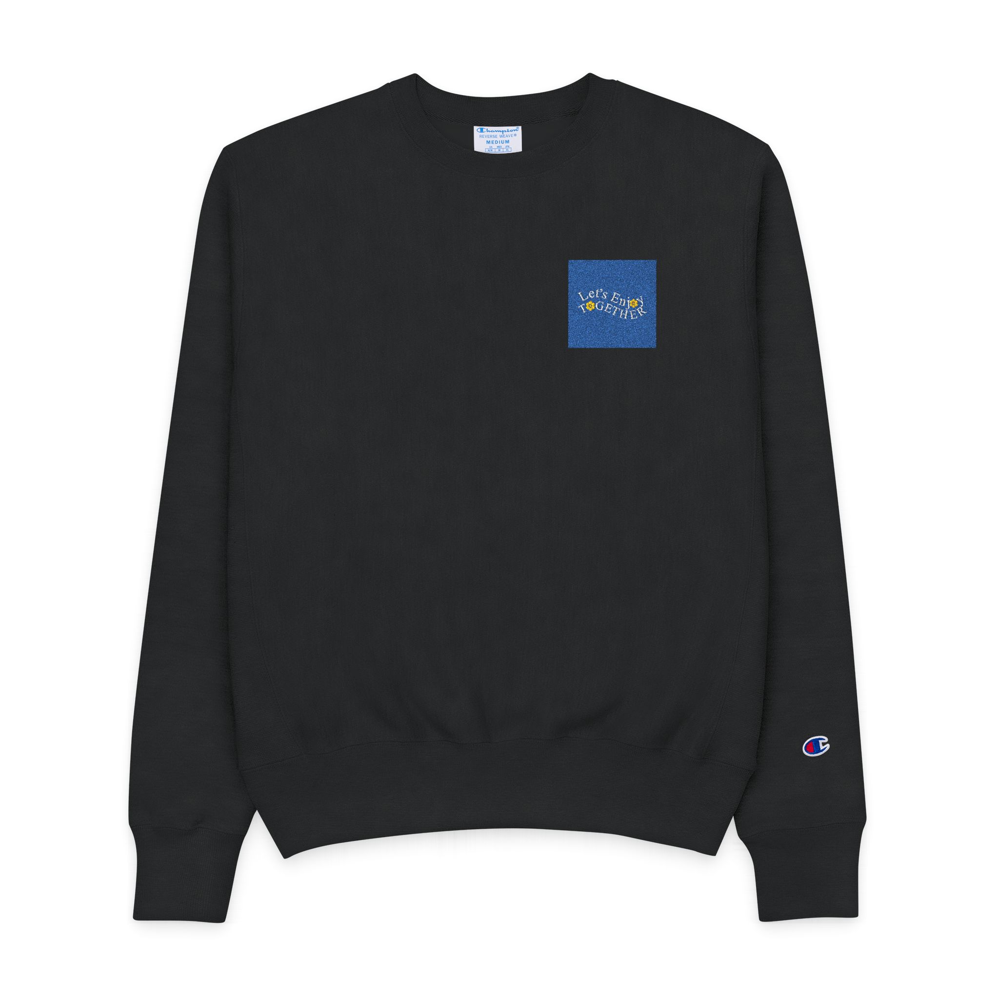 Lets Enjoy Together Mens Champion Crewneck Sweatshirt