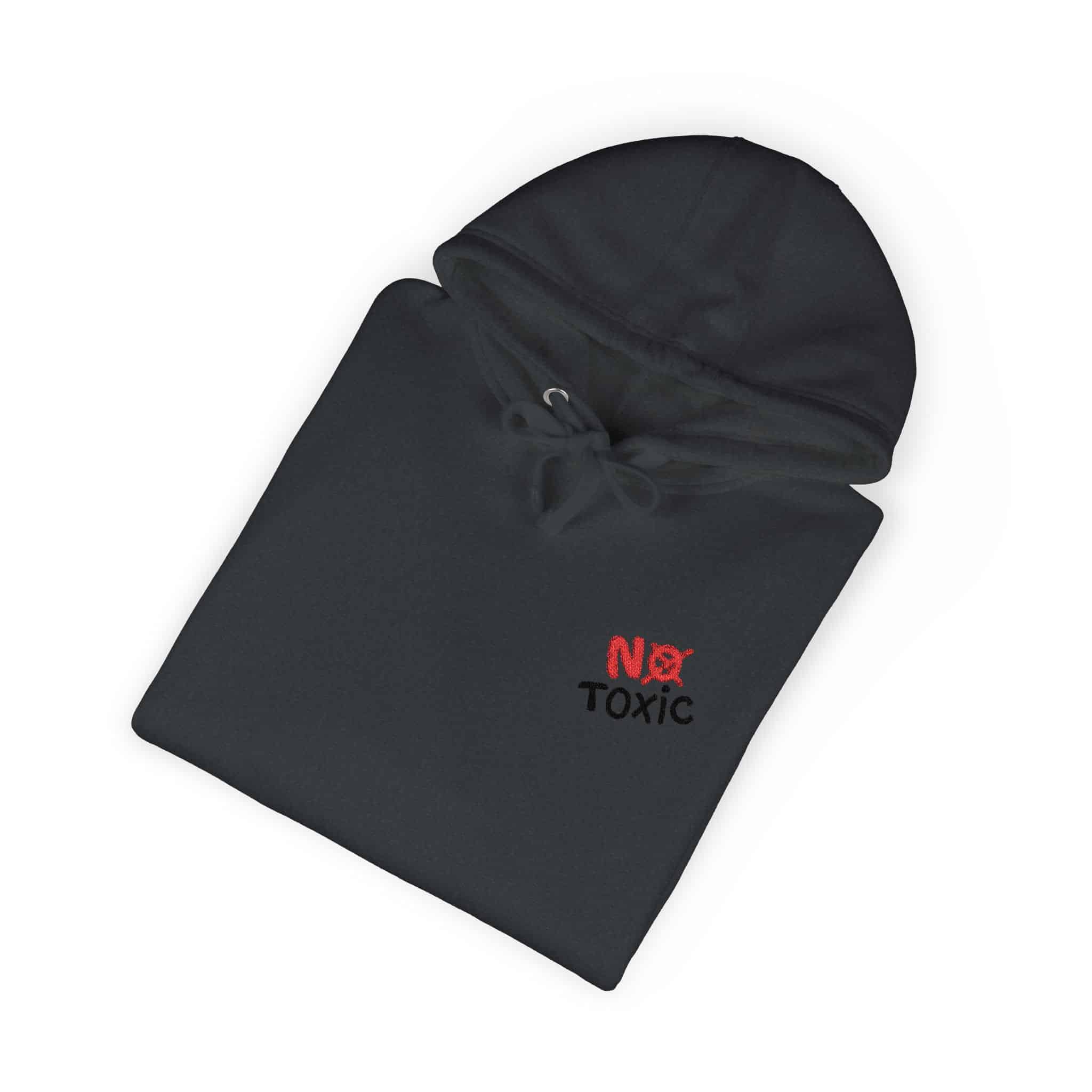 No Toxic Bold Red Black Handdrawn Message Unisex Fleece Hoodie - Image 28