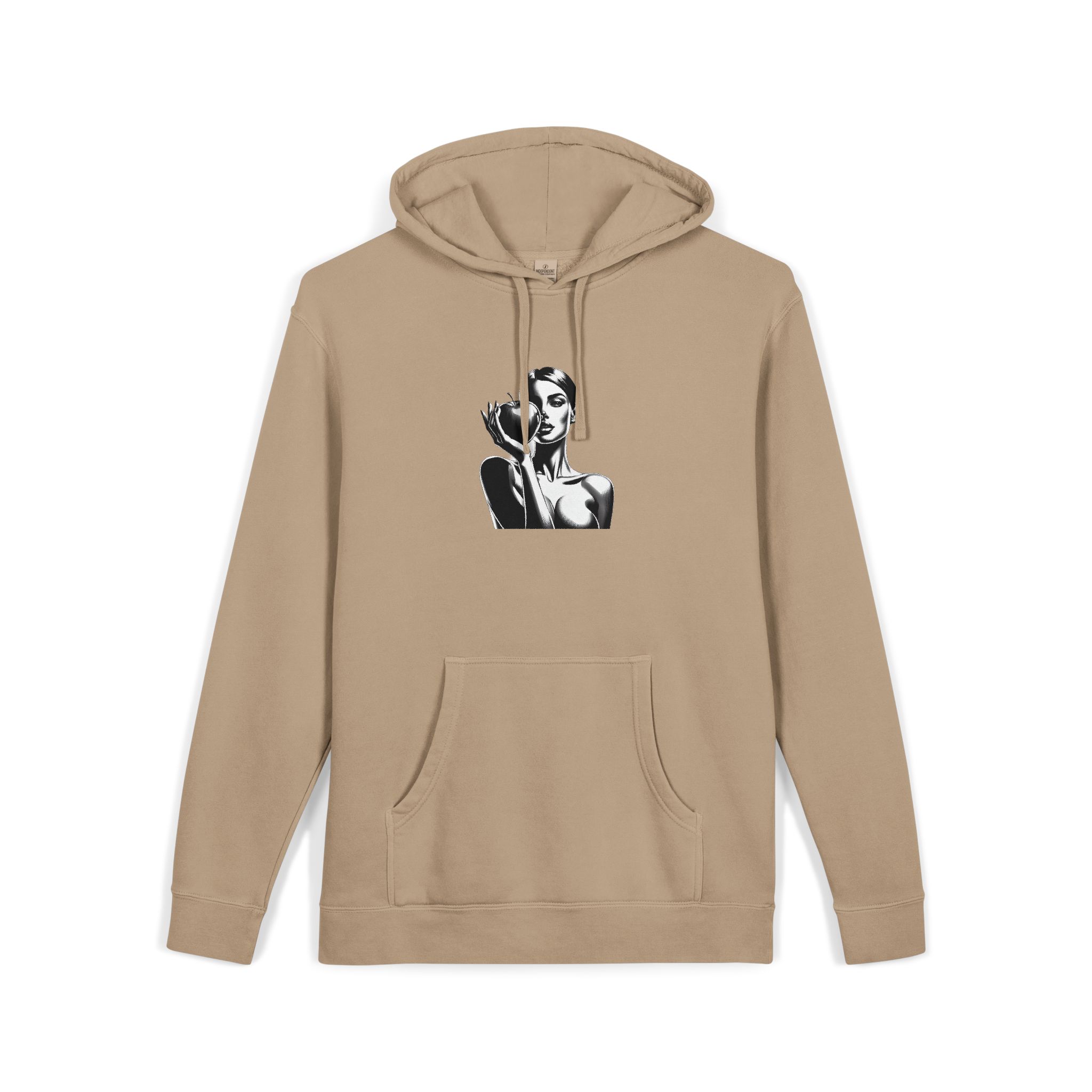 Woman Apple 181409 Unisex Pigment Dyed Hoodie Embroidery - Image 7