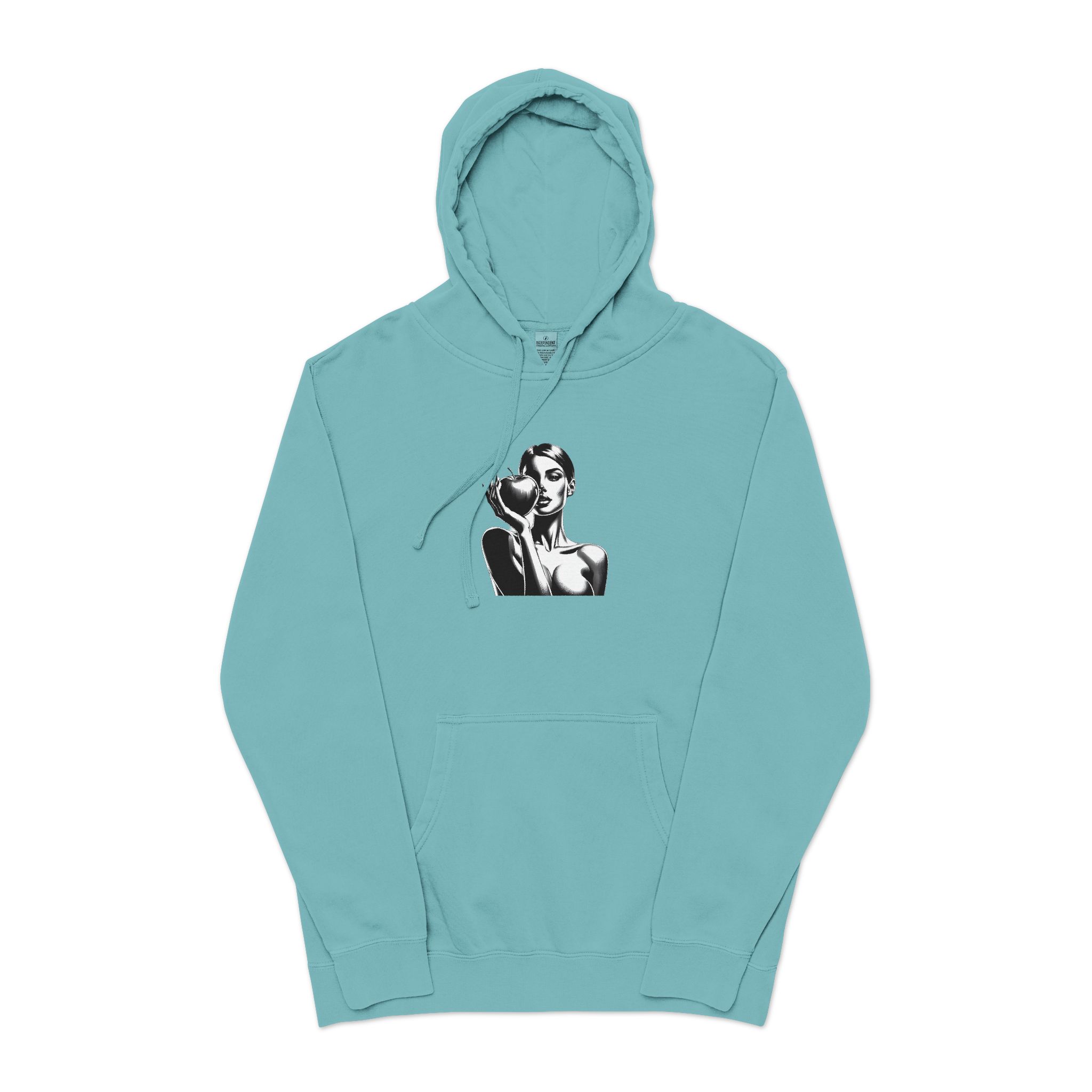 Woman Apple 181409 Unisex Pigment Dyed Hoodie Embroidery - Image 9